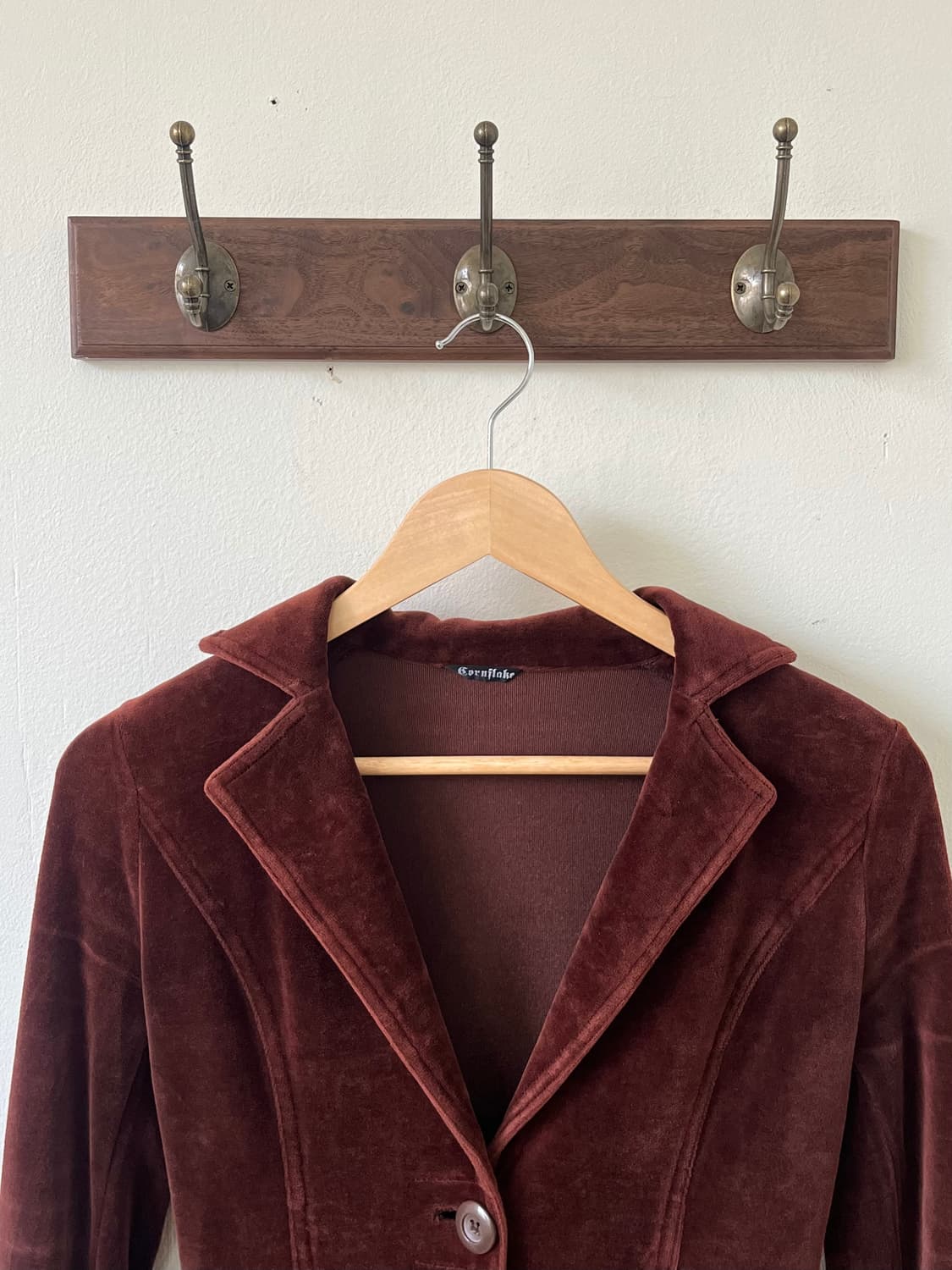 Cornflake 벨벳 원버튼 자켓 상품이미지2