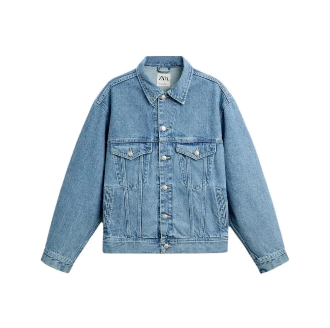 일론 머스크가 즐찾 해놓은 자라 라이트 블루 데님 자켓 상품이미지1