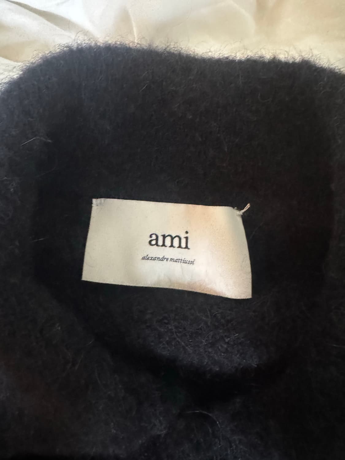 아미 Ami 알파카 니트 폴로 블랙 S 상품이미지2