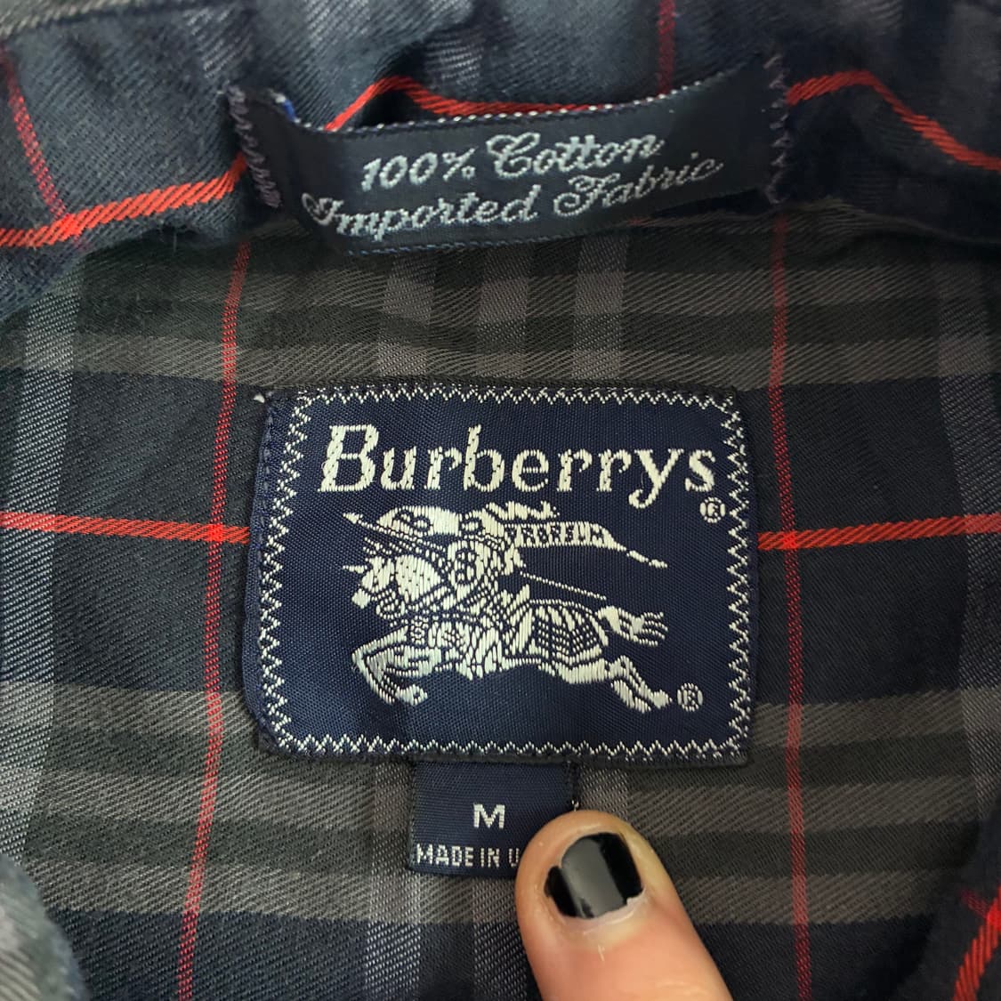 Burberry 버버리90‘s 네이비 노바체크 셔츠 상품이미지4