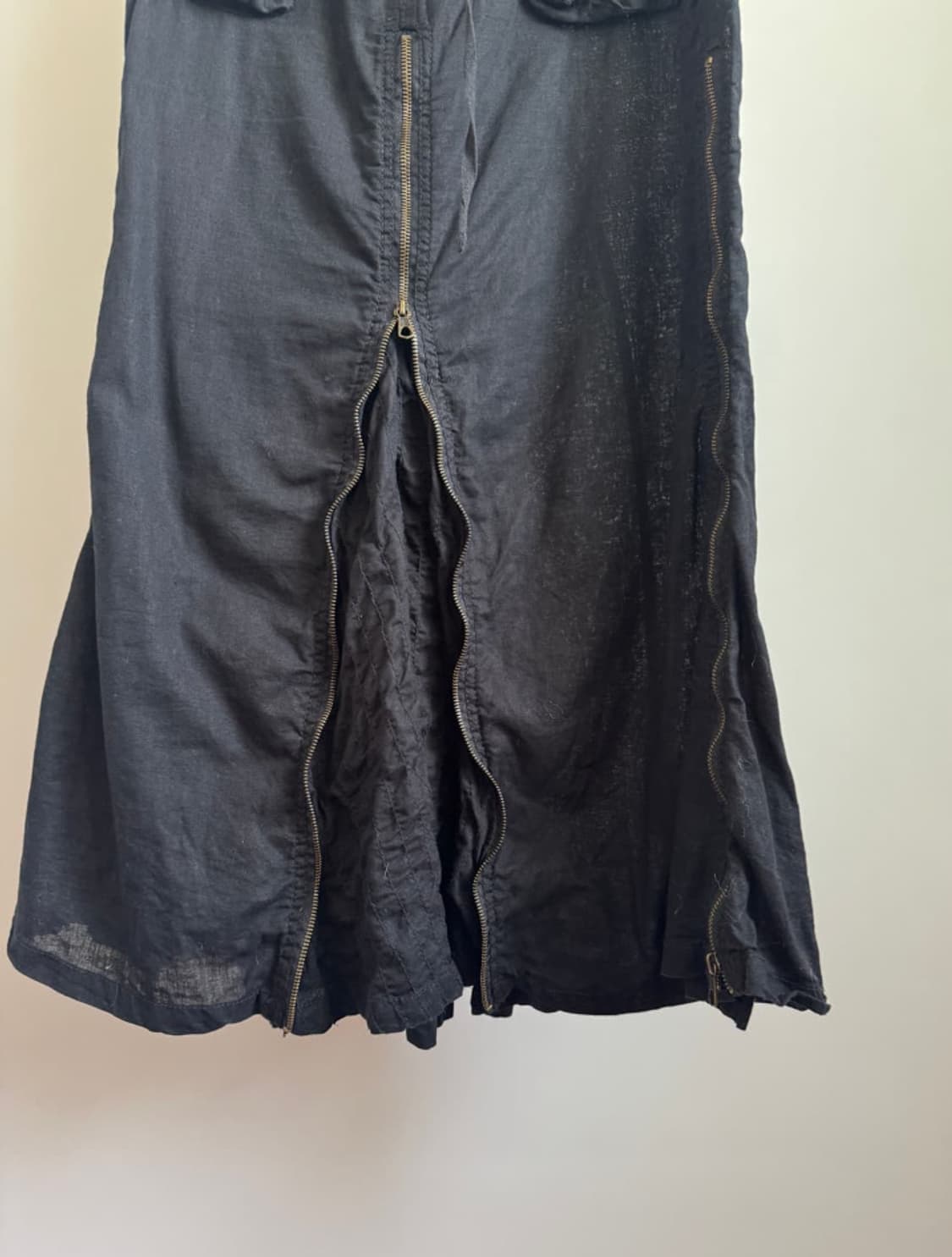 goa vintage y2k linen cargo skirt 상품이미지3