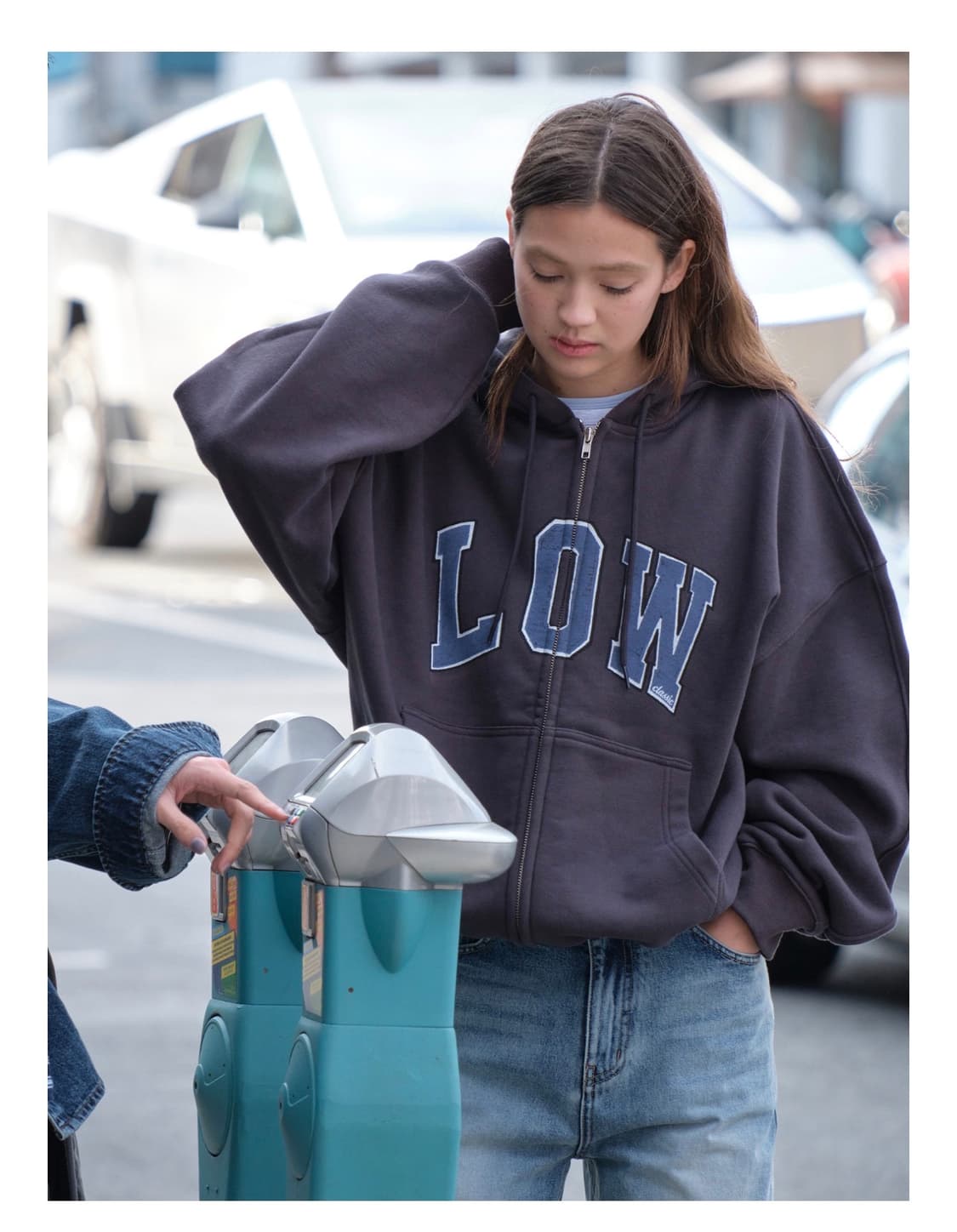 low classic 로우클래식 후드집업 차콜 S 상품이미지1