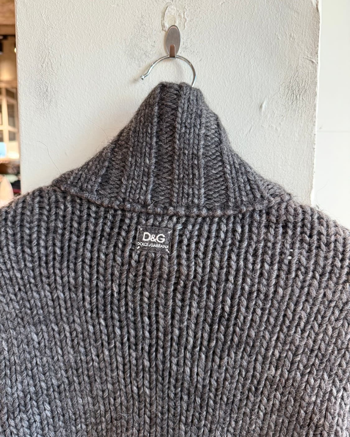 돌체앤가바나 차콜 알파카울 집업 니트  상품이미지8