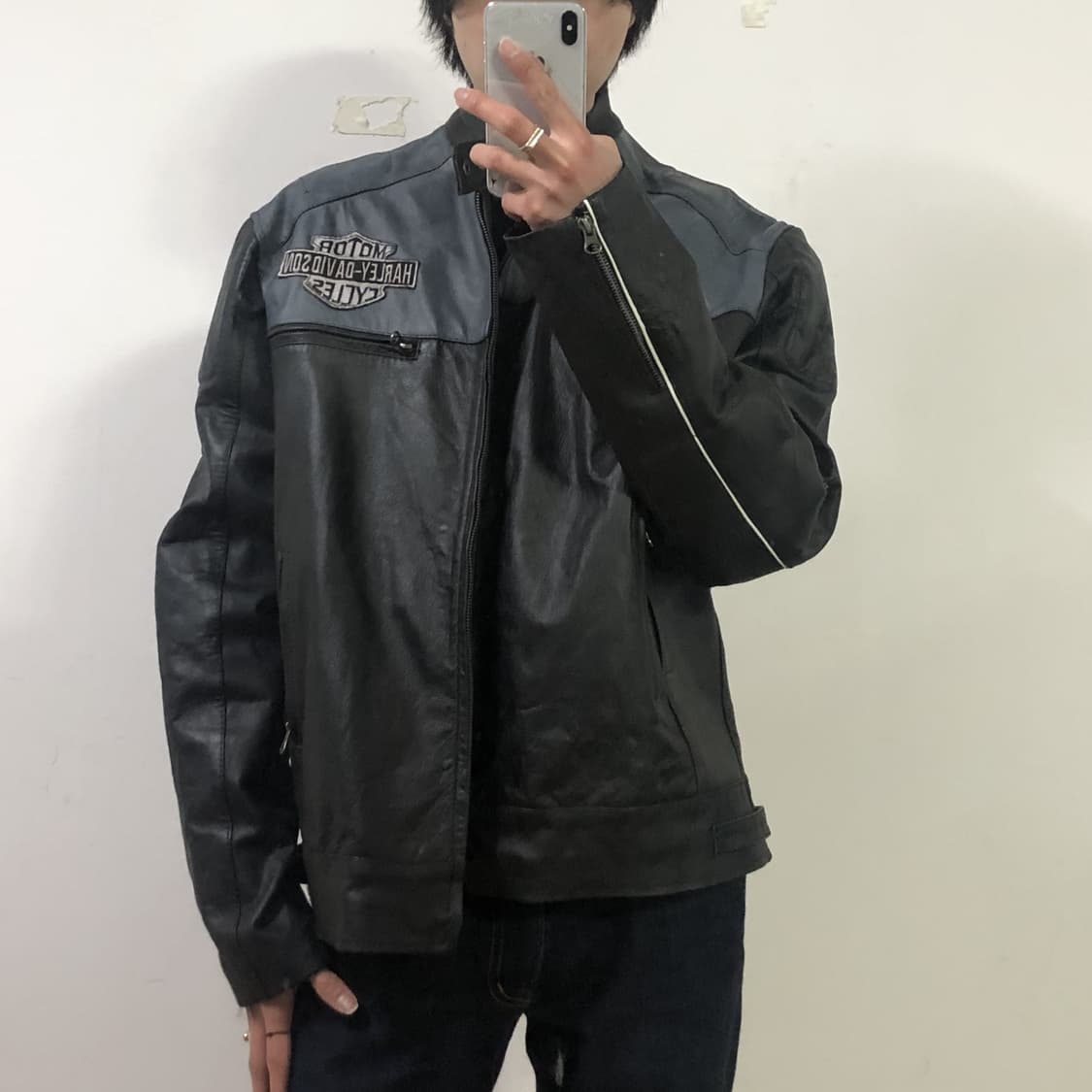 빈티지 할리데이비슨 패치 리얼 레더자켓  상품이미지4