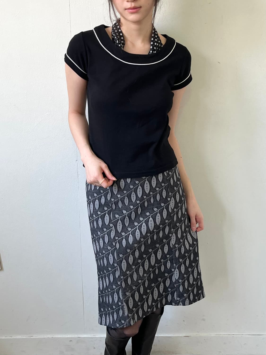 INDIVI 멀티 패턴 스커트 상품이미지4