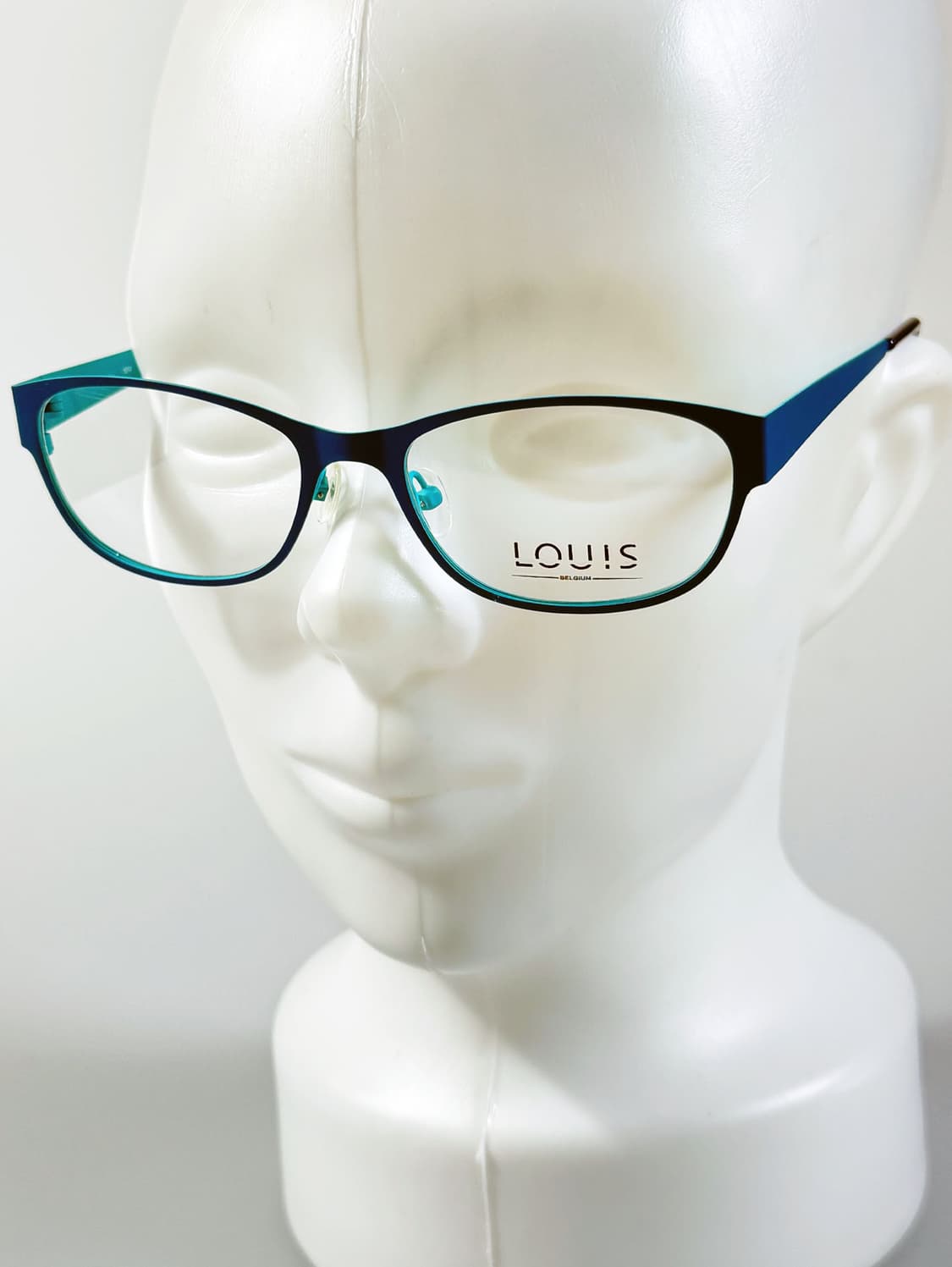 유럽제 LOUIS BELGIUM 블루 메탈 스퀘어 빈티지 안경 상품이미지8