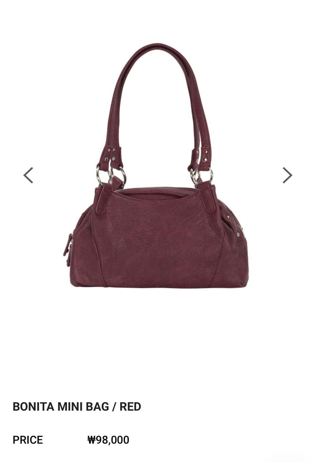 애즈온 보니타 미니백 레드 상품이미지2