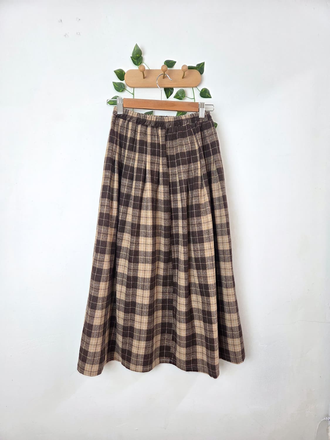 체크 울스커트 상품이미지4