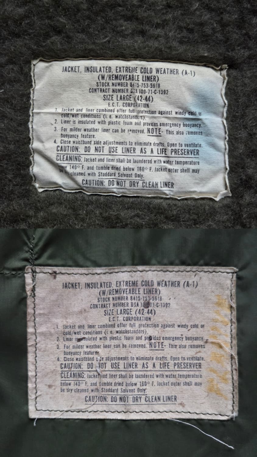 1971 OG A-1 덱 자켓 LARGE 상품이미지6