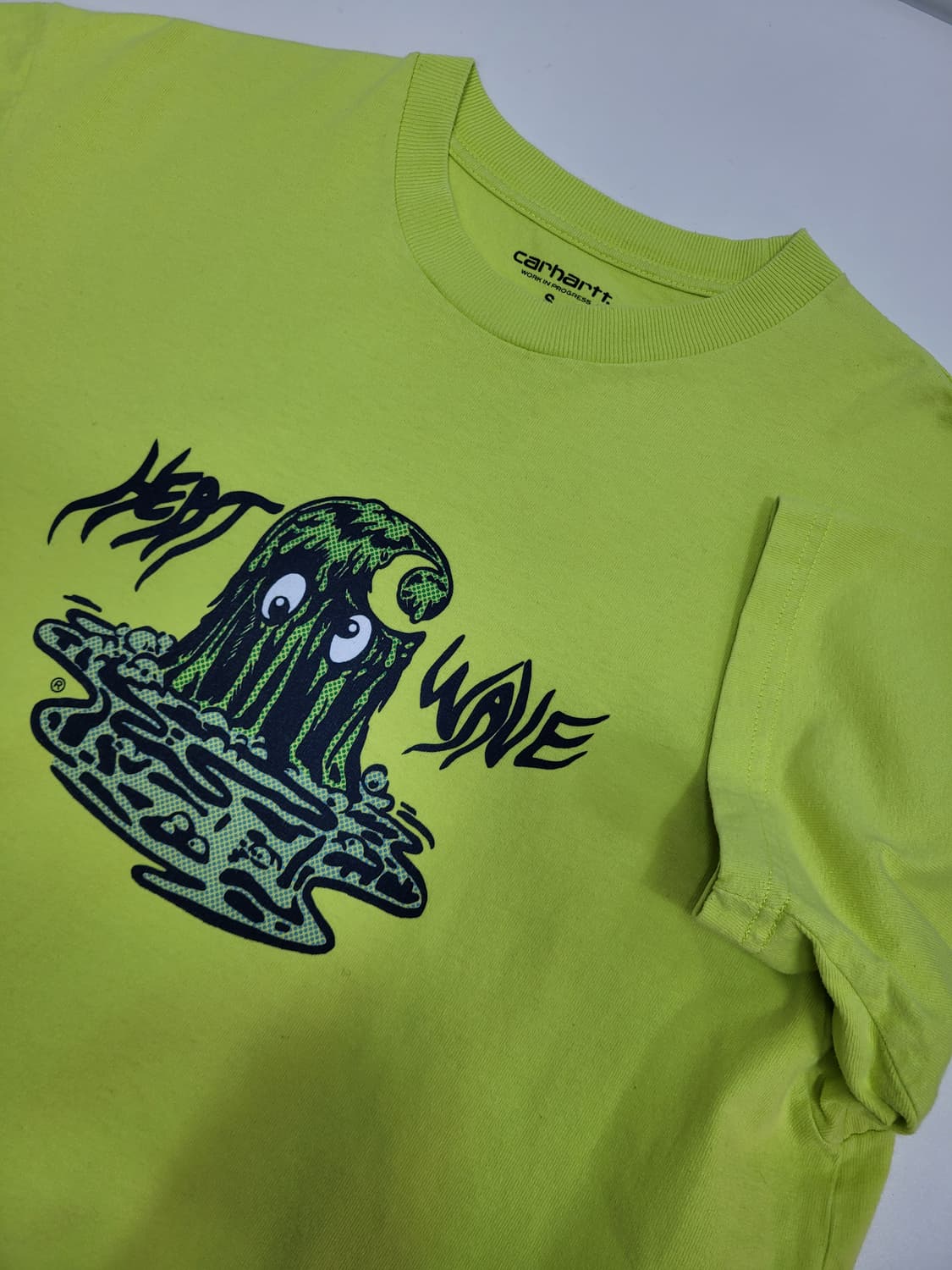 carhartt 칼하트 히트 웨이브 티셔츠 / 남 S 겨자색 상품이미지3