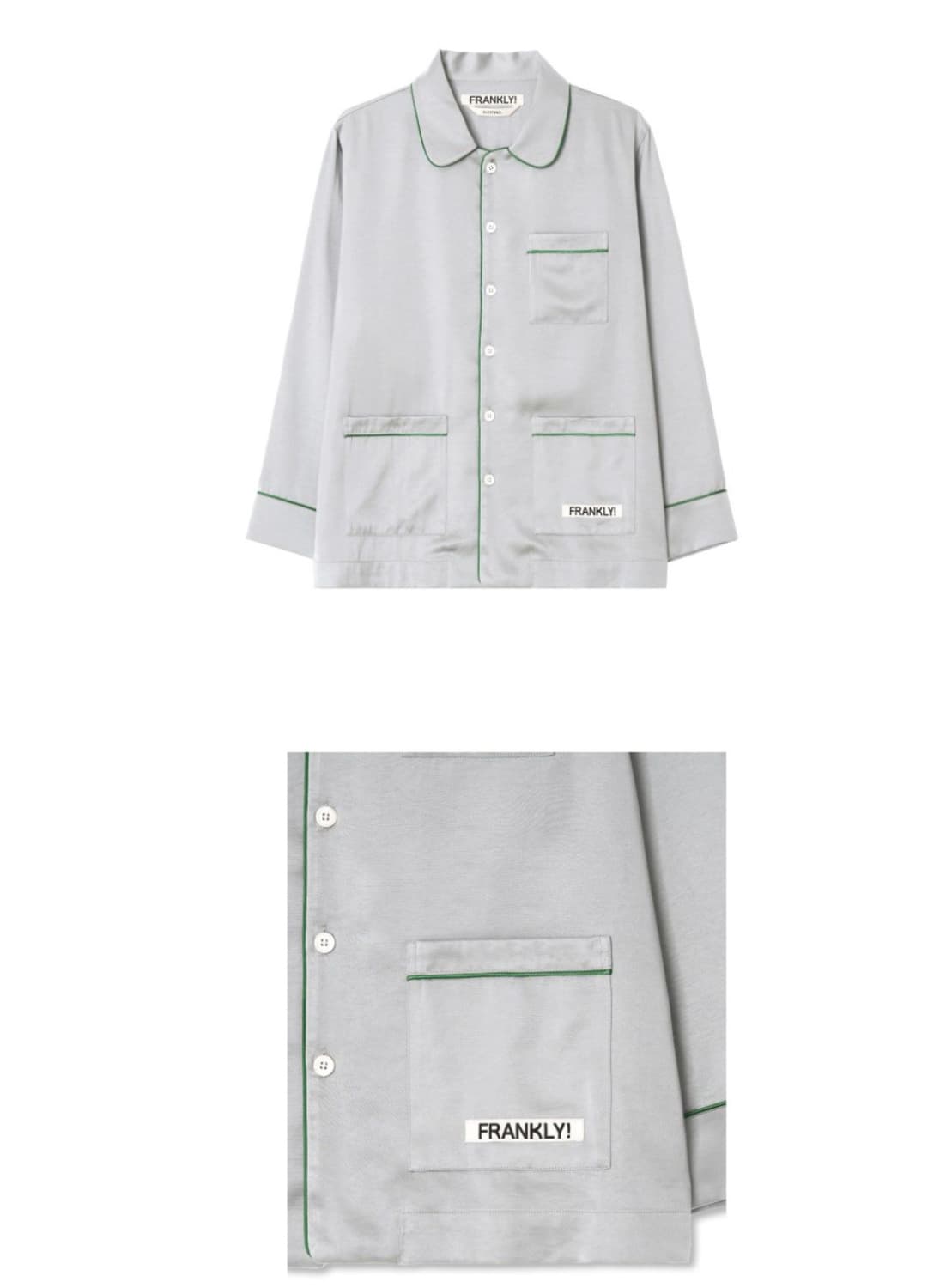 프랭클리 실키 새틴 파자마 세트 그레이 상품이미지8