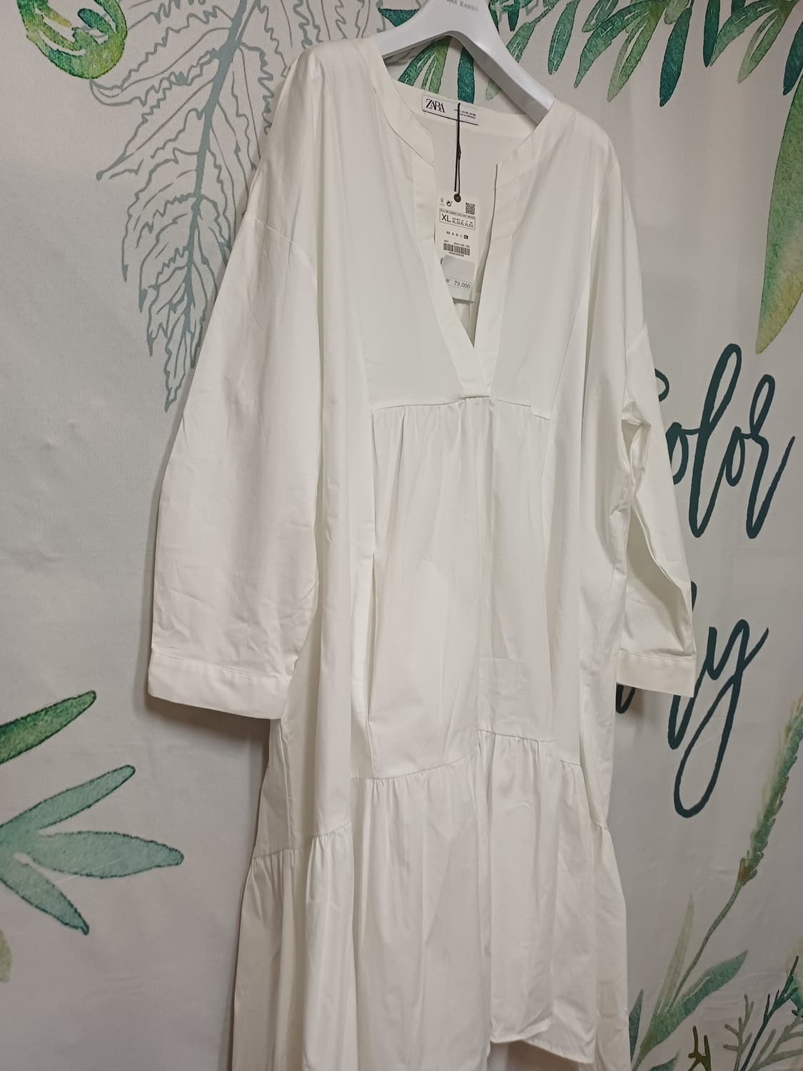 자라 화이트 셔츠 롱 원피스 xl 상품이미지4