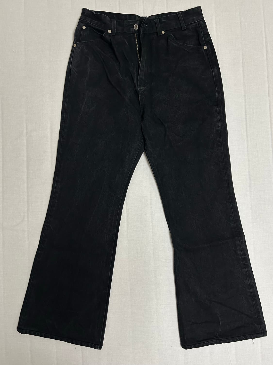 Stu 플레어 데님 팬츠 블랙 초판 상품이미지4