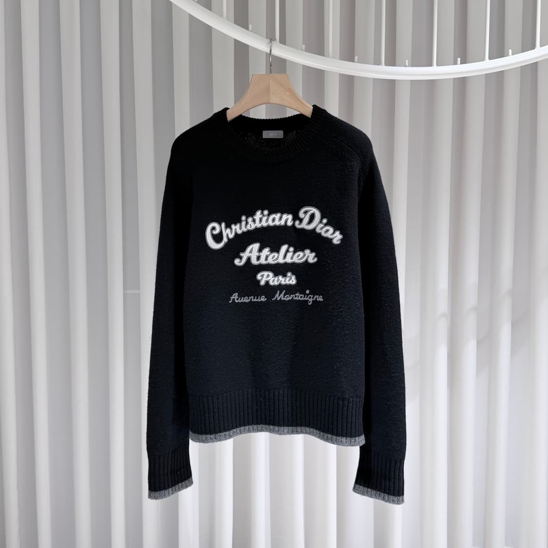 ( A+ / 3XL ) 디올 크리스찬 디올 아뜰리에 니트 스웨터 블랙 상품이미지1