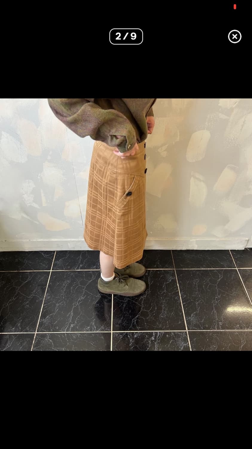 버버리 노바체크 더블 스커트 상품이미지2