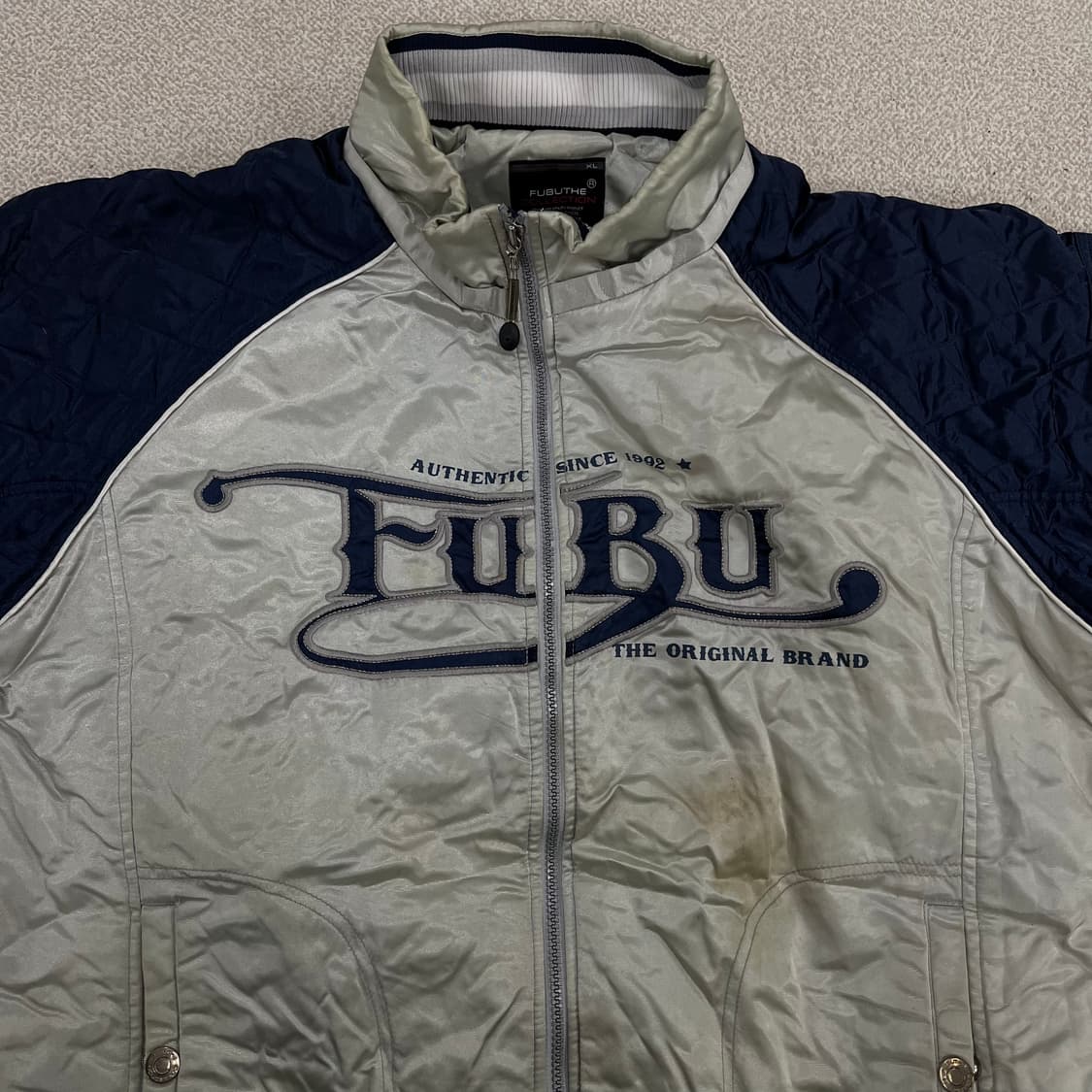 [XL] 후부 새틴 누빔 바시티 항공점퍼 자켓 0120M1 상품이미지5