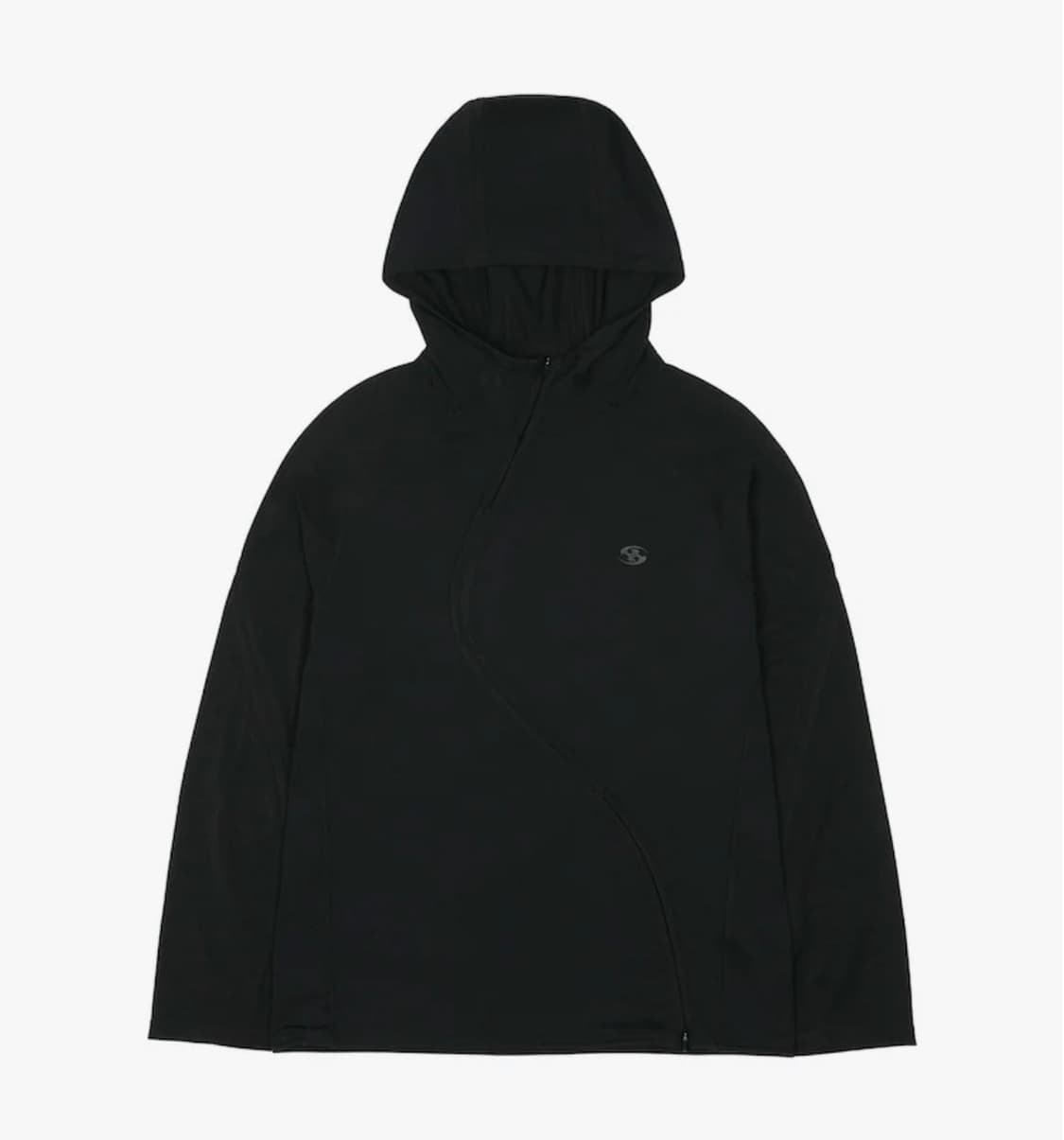 (4) 정가14.5 산산기어 웨이브 롱슬리브 후드 블랙 새상품 상품이미지2