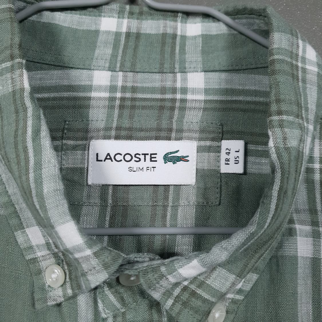국내 105) 라코스테 신형 남성 크록 린넨 빅 패턴 셔츠 남방 상품이미지5