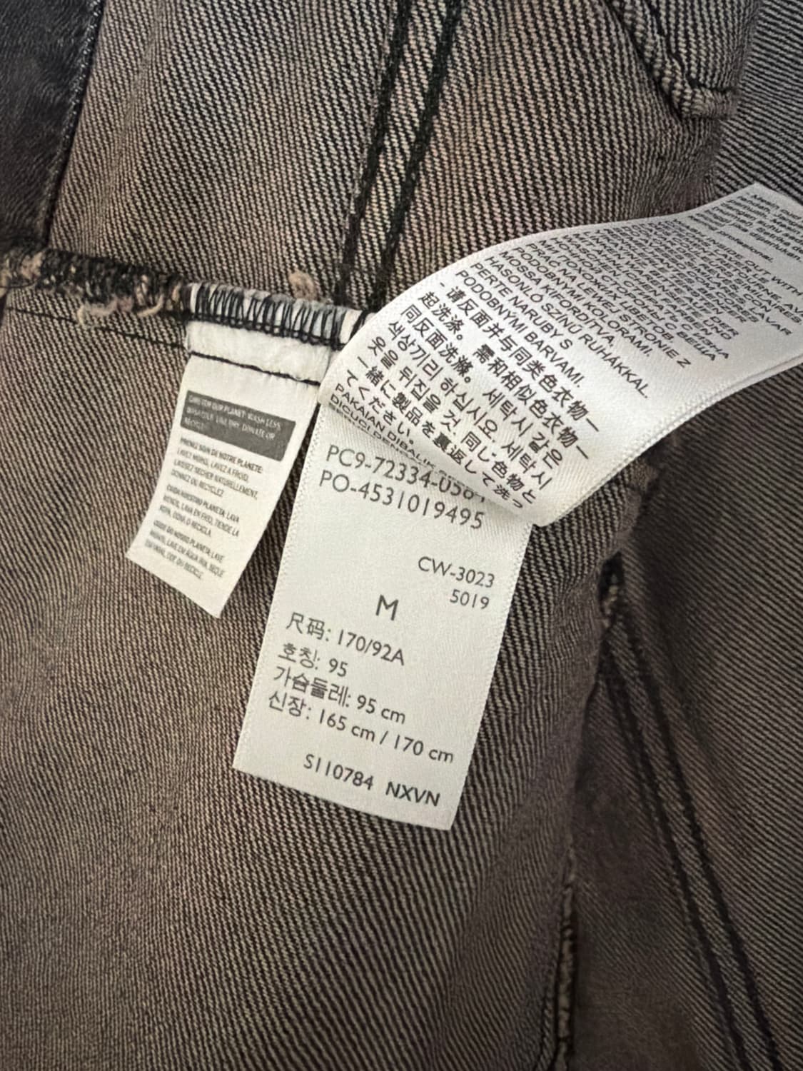 리바이스 트러커 자켓 흑청 M 상품이미지5