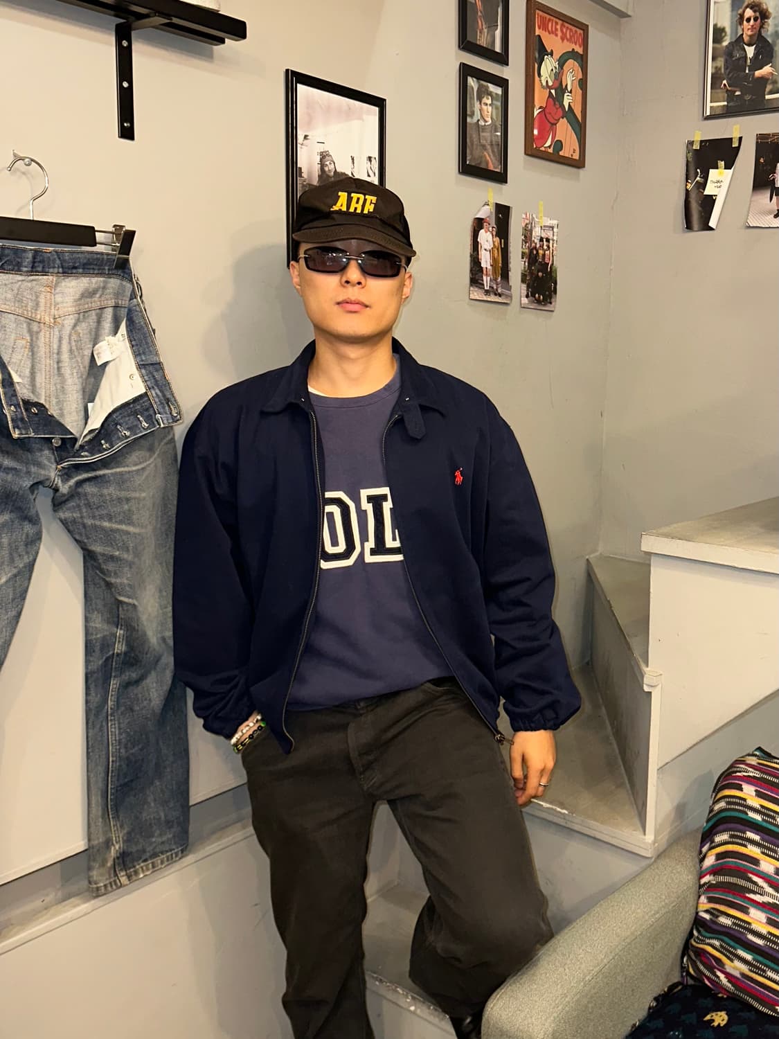 90‘s Polo Ralph Lauren navy swing top JK 상품이미지3