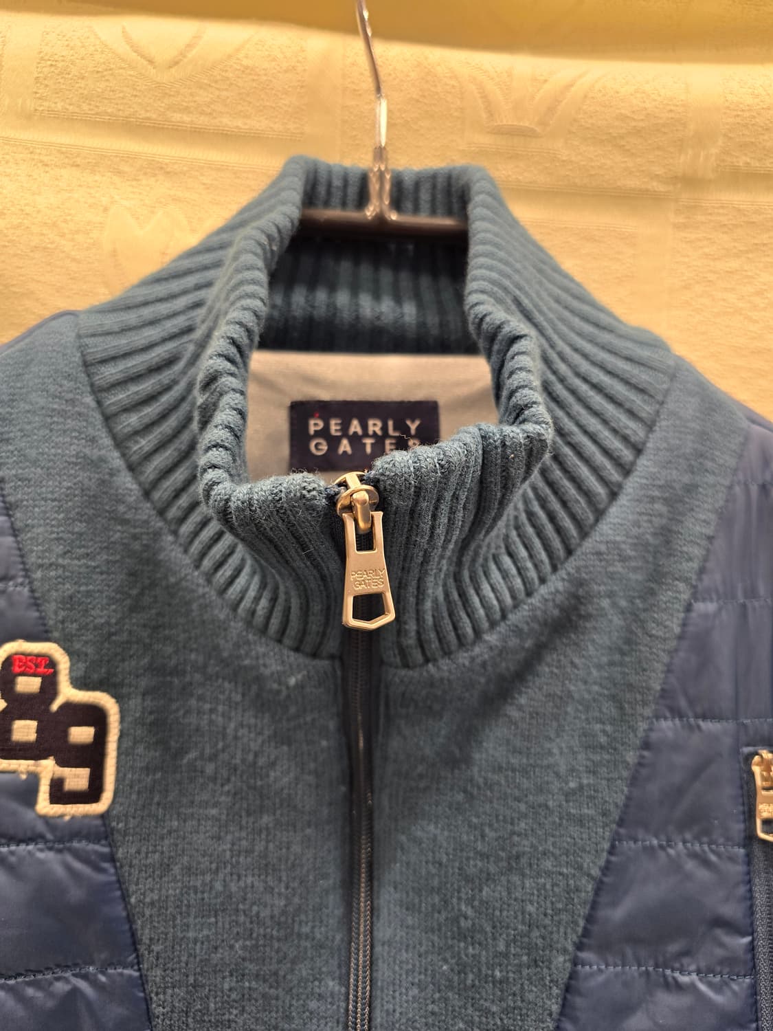 파리게이츠 블루 퀼팅 니트 가디건 겸 자켓 44 상품이미지2