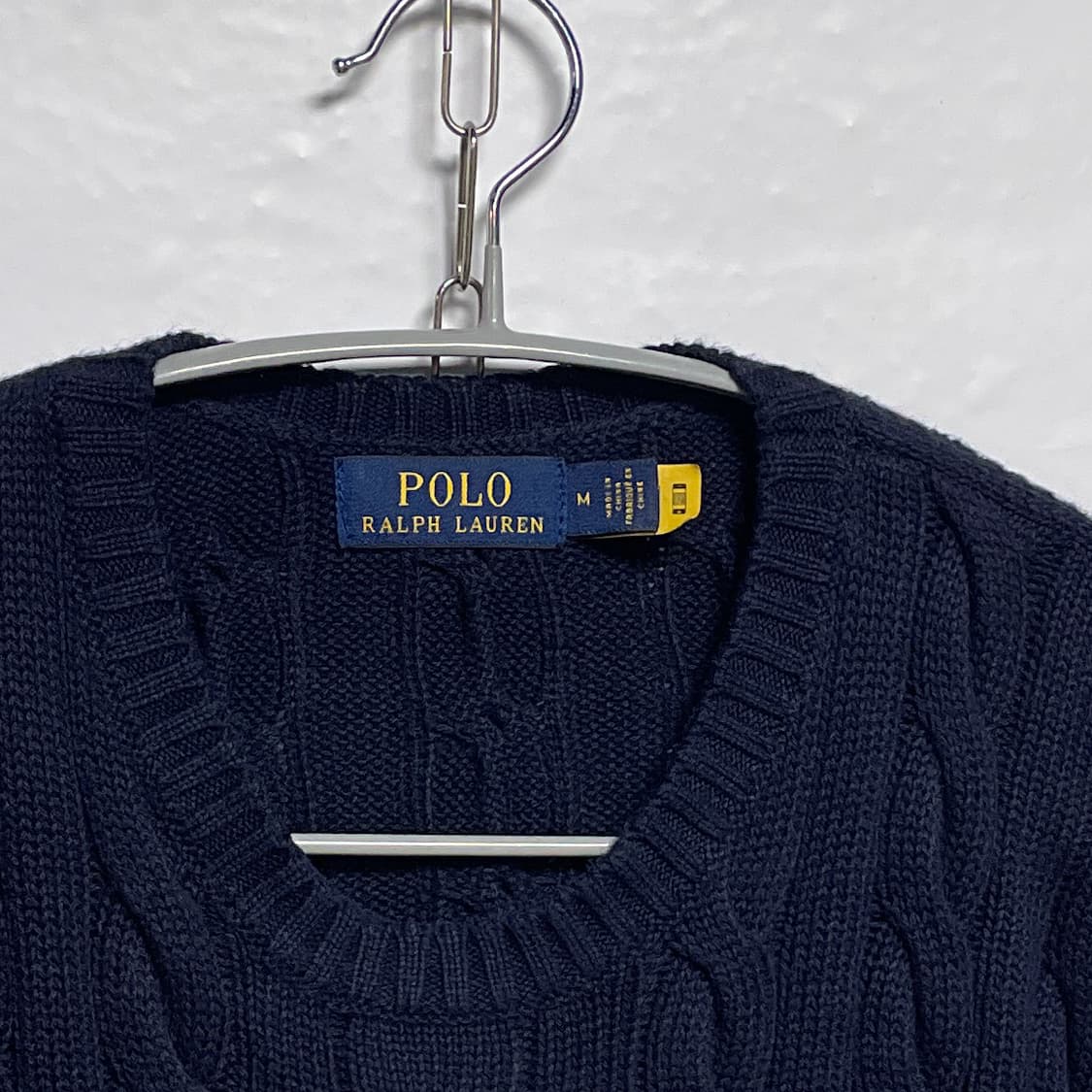 폴로 랄프로렌 네이비 꽈배기 니트 M 상품이미지3