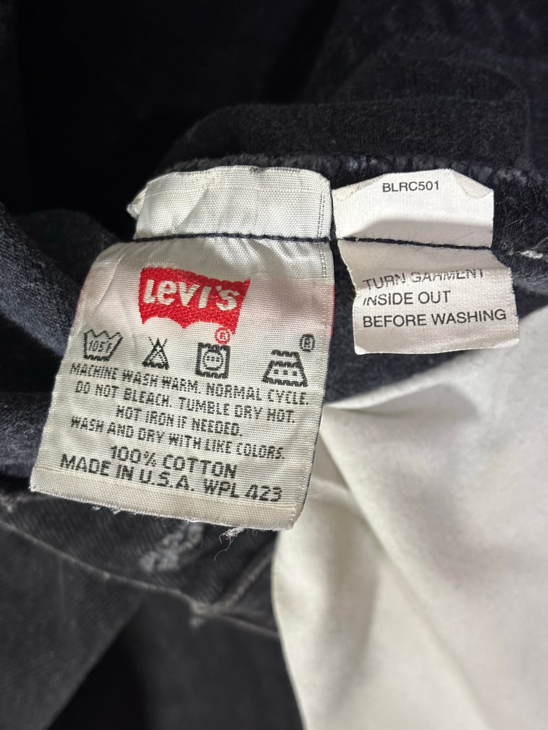 90s USA Levi's 501 black 리바이스 빈티지 데님팬츠 상품이미지5