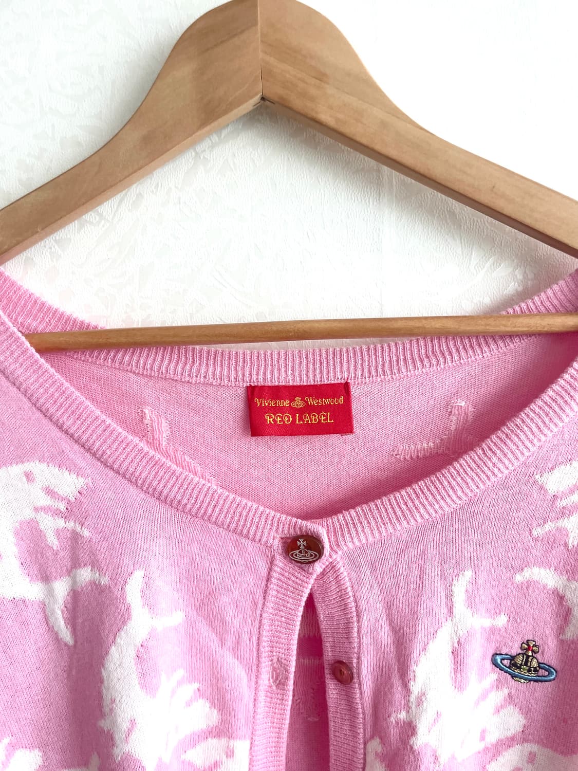 비비엔 웨스트우드 7부 소매 핑크 카디건 상품이미지4