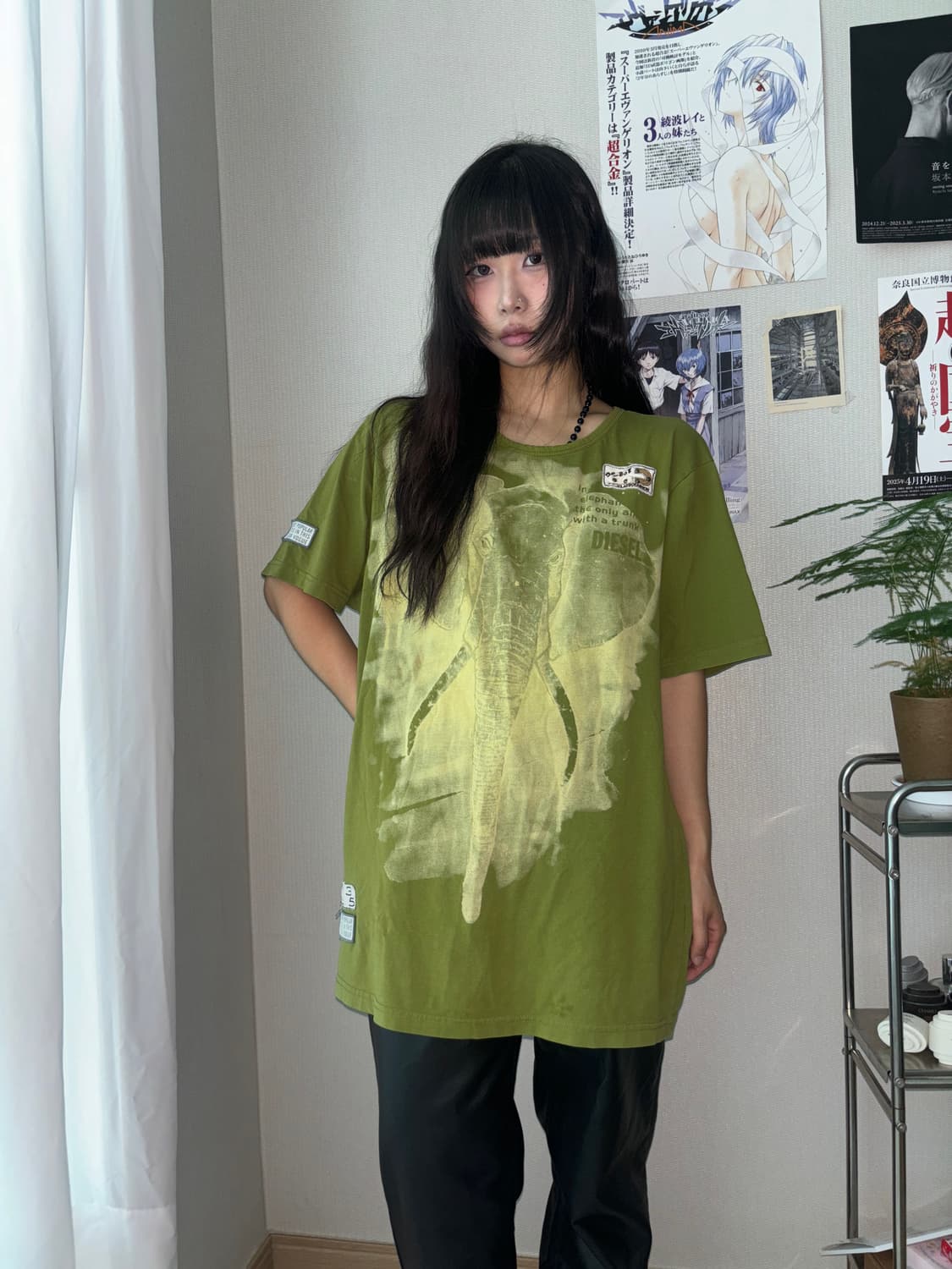 디젤 올리브 반팔 티셔츠 상품이미지1