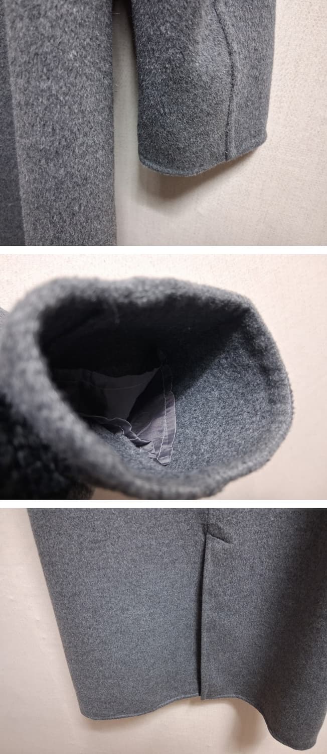 일본빈티지 유니클로 진회색 중간진회색 그레이핸드메이드코트 여성 66적당  상품이미지6