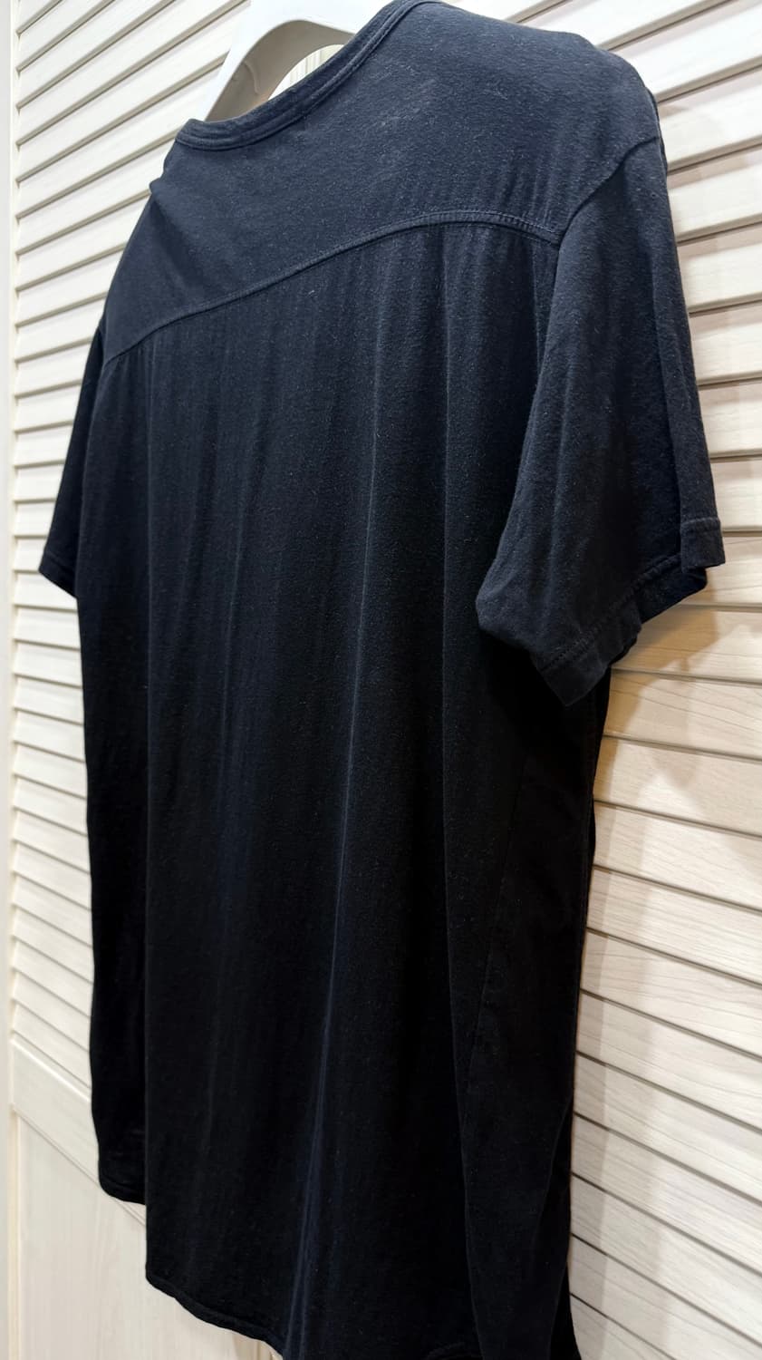 요지 야마모토 사선절개 주름 반팔티 상품이미지6