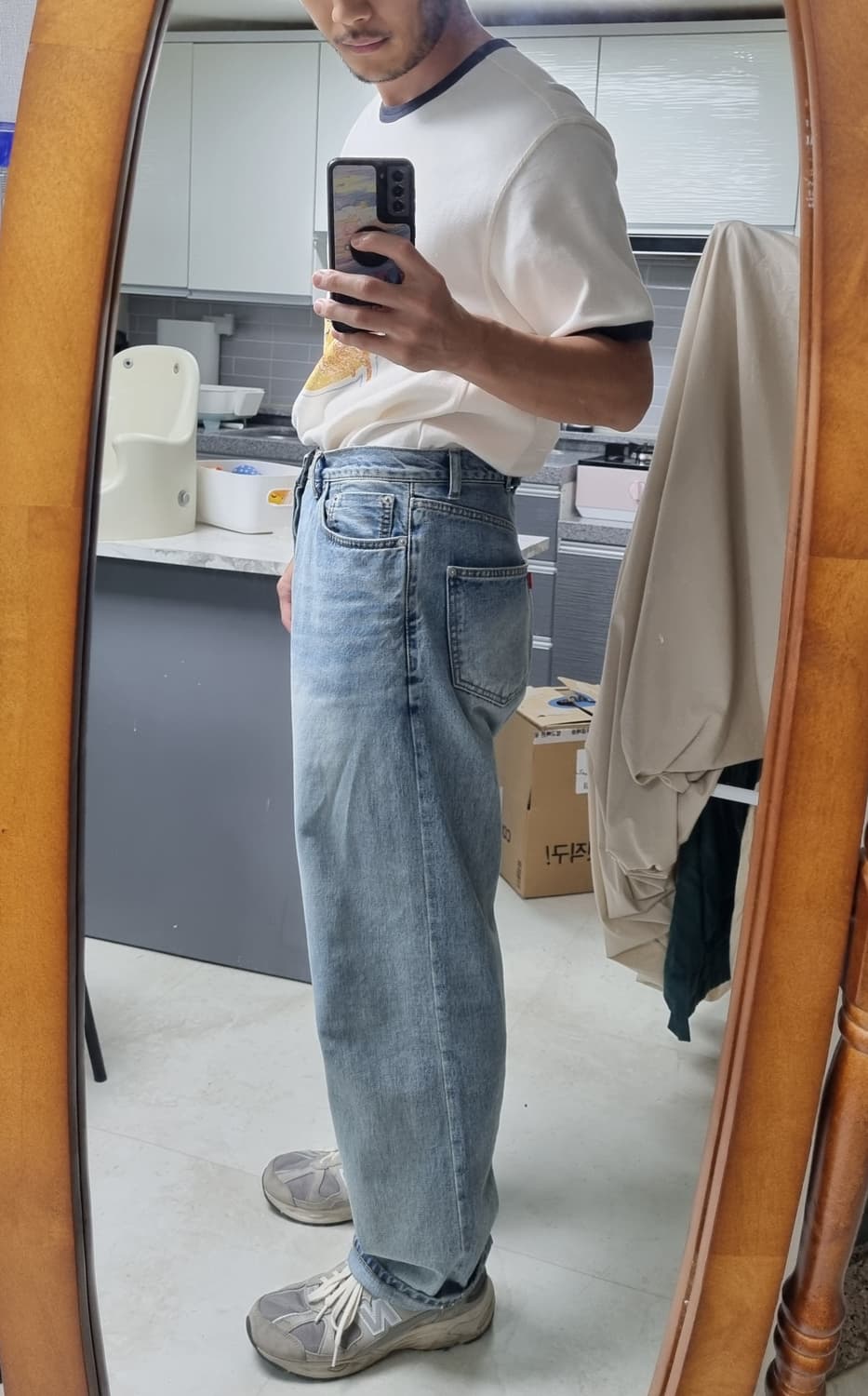 아워셀브스 25SS 와이드 데님 Bleached 상품이미지5