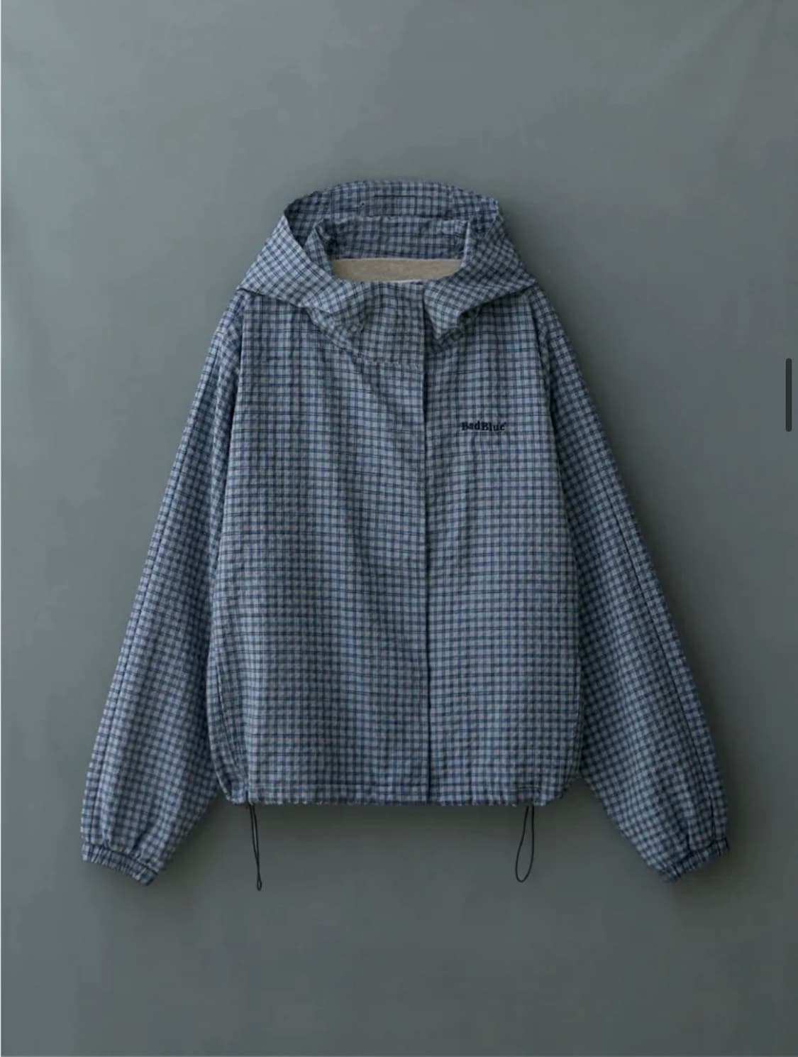 Check Hoodie Jacket Blue 배드블루 상품이미지1