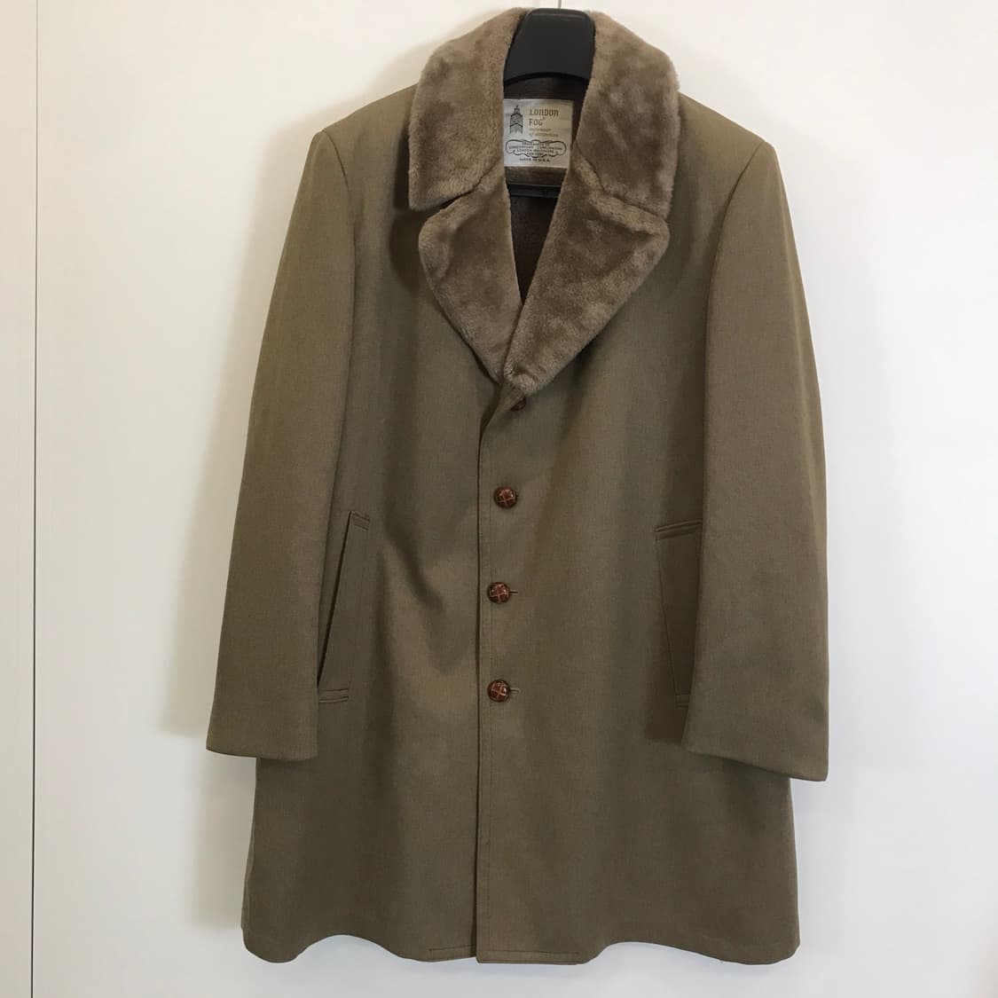 런던포그 70-80s  모피안감 USA메이드 모직코트 [42] 상품이미지1