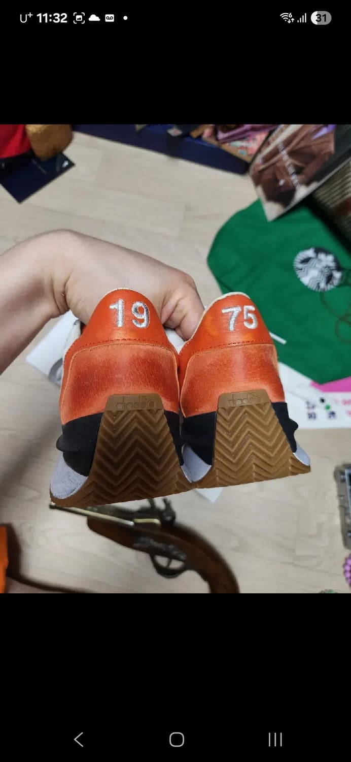 (새상품)DIADORA HERITAGE 더티 오렌지 275 상품이미지4