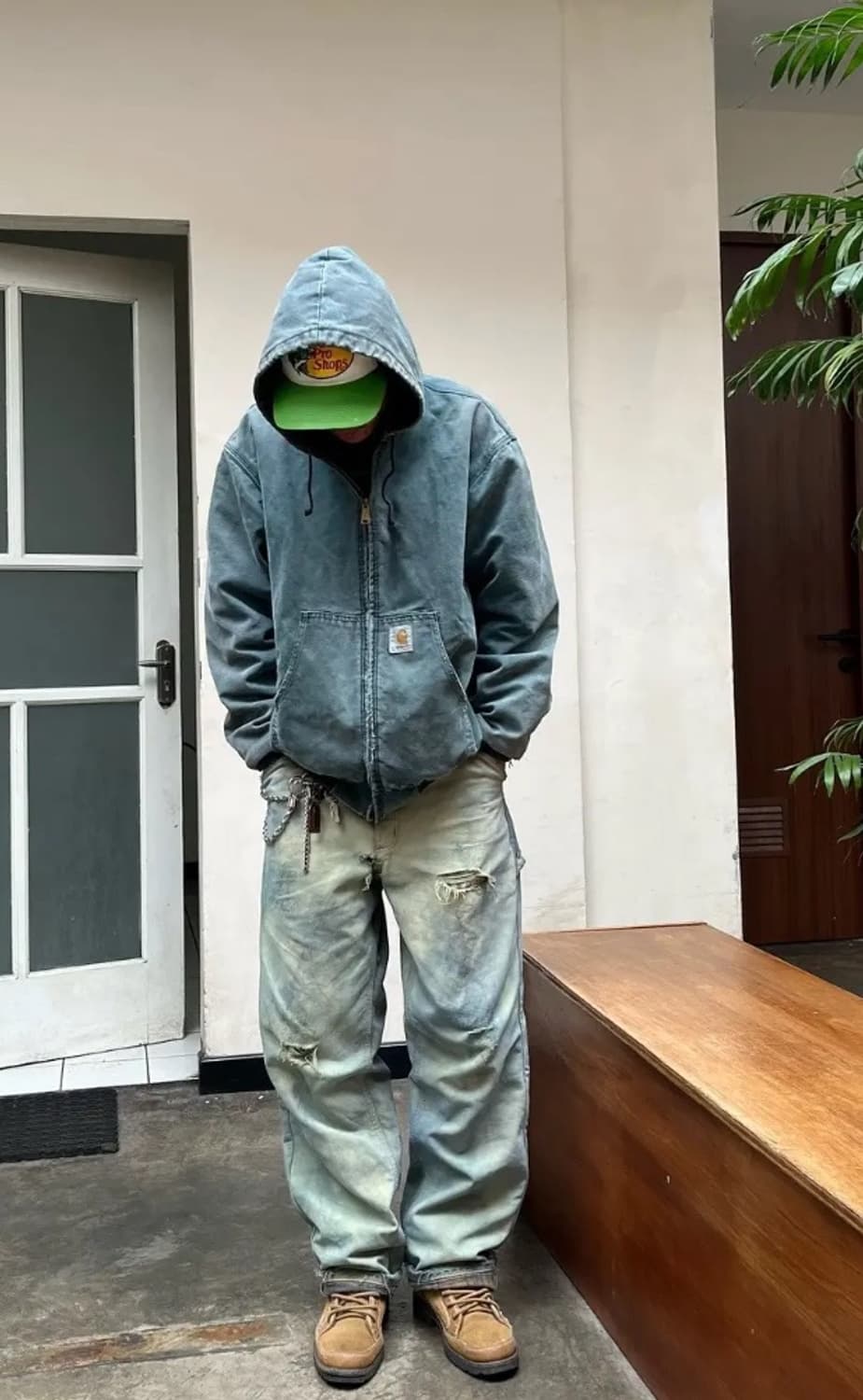 칼하트 액티브  JR106  헌터그린 염색 상품이미지10