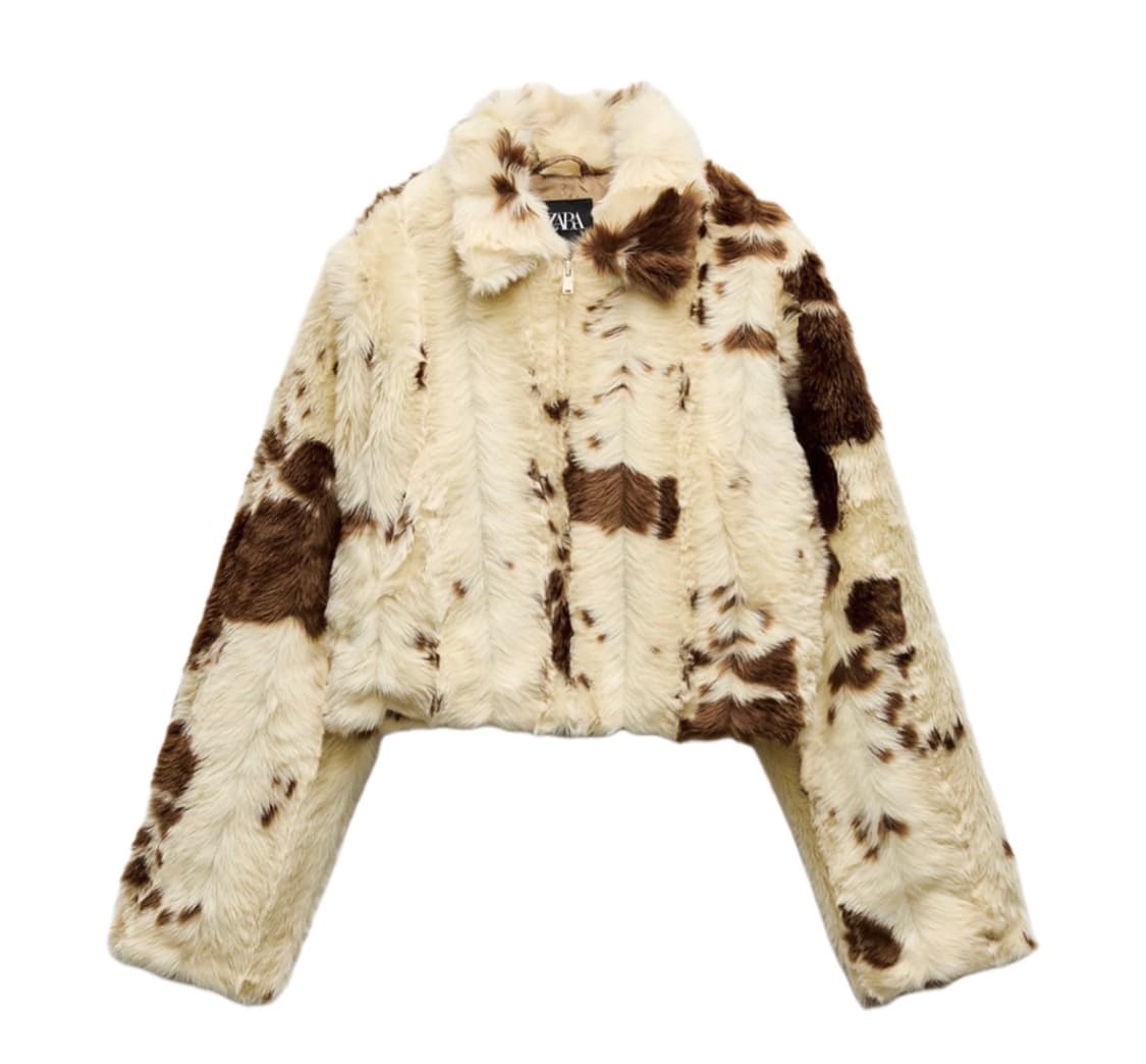 자라 애니멀 프린트 퍼자켓 상품이미지1