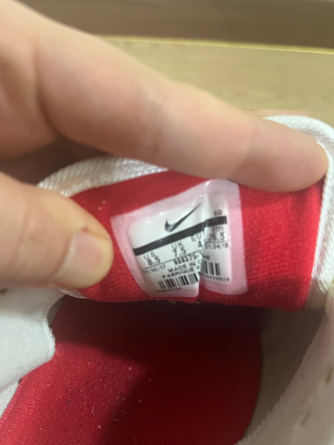 나이키 에어맥스1 화이트/레드 + 박스 265size 상품이미지4