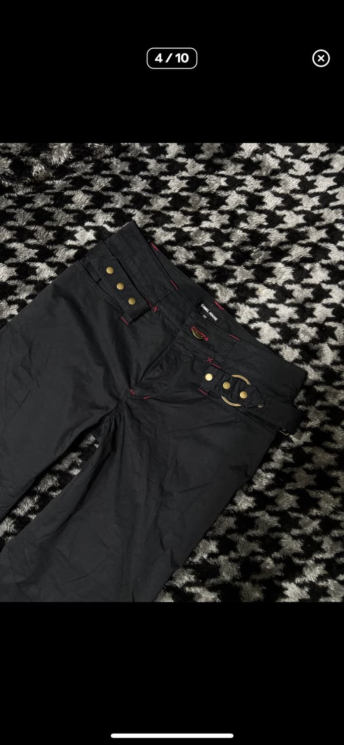 Y2k 벨트 부츠컷 바지 상품이미지1