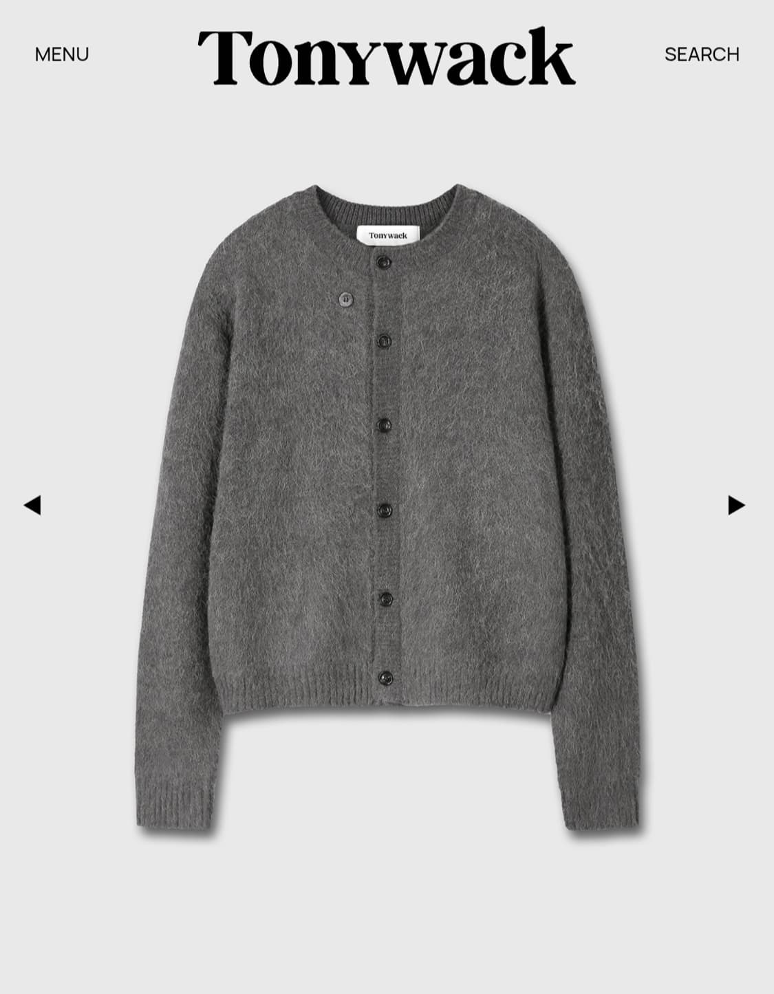 토니웩 알파카 모헤어 가디건 / XL / 카본 상품이미지1