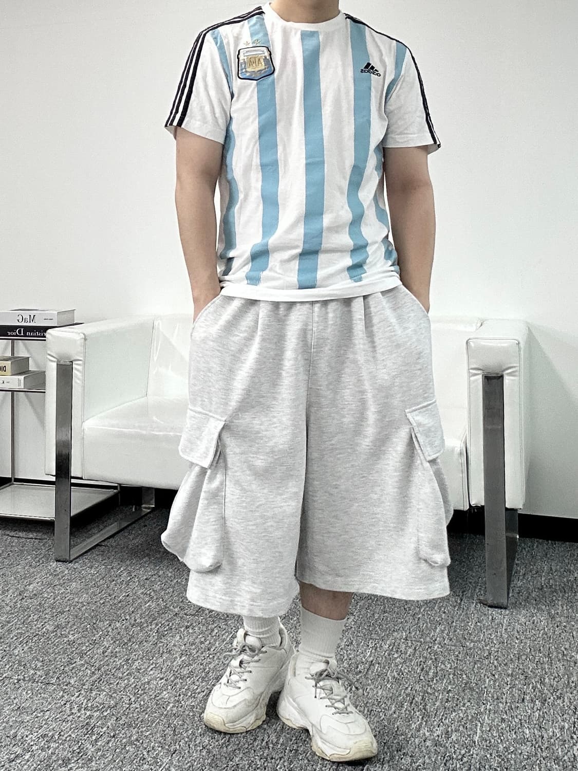 아디다스 아르헨티나 메시 마킹 반팔티 XL 상품이미지5