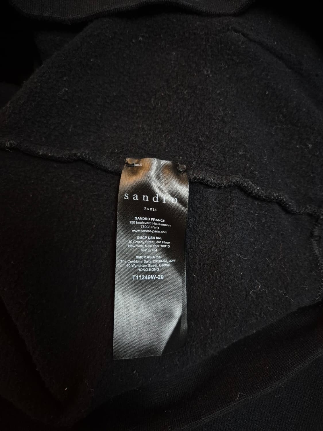 (M) 산드로옴므 disorder 블랙 후드티 상품이미지5