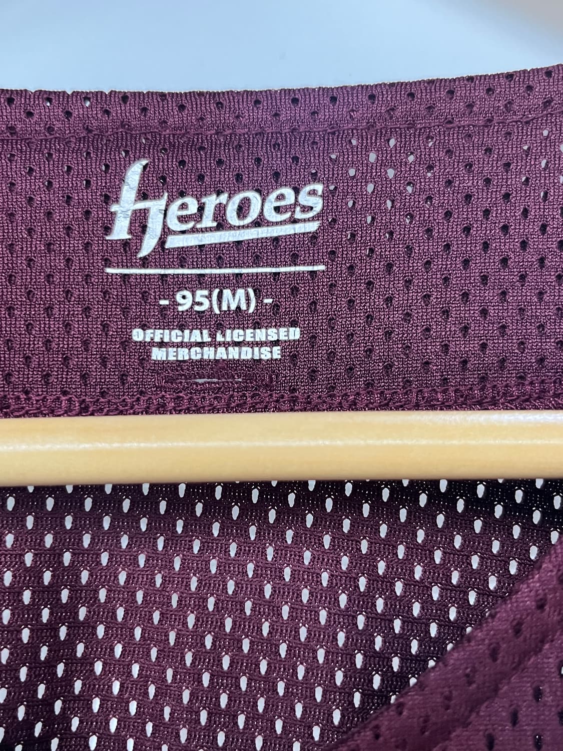 키움히어로즈 유니폼 버건디 95사이즈 (M) 상품이미지3