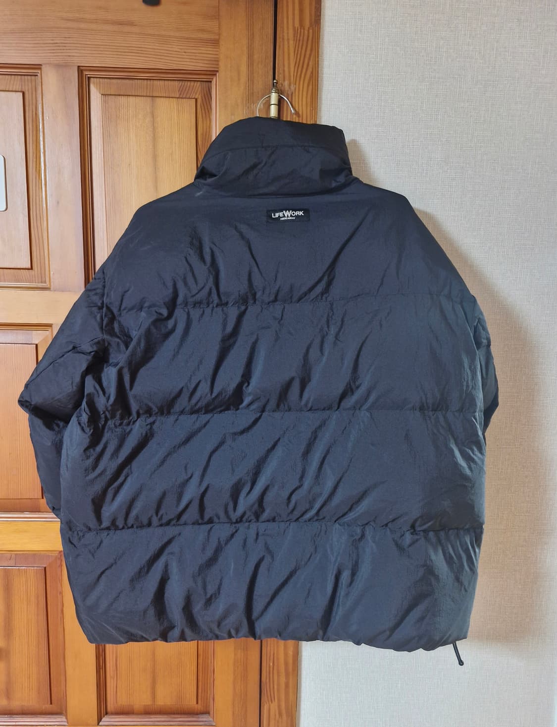 라이프워크 블랙 오버핏 패딩 점퍼 M (실측110까지) 상품이미지2
