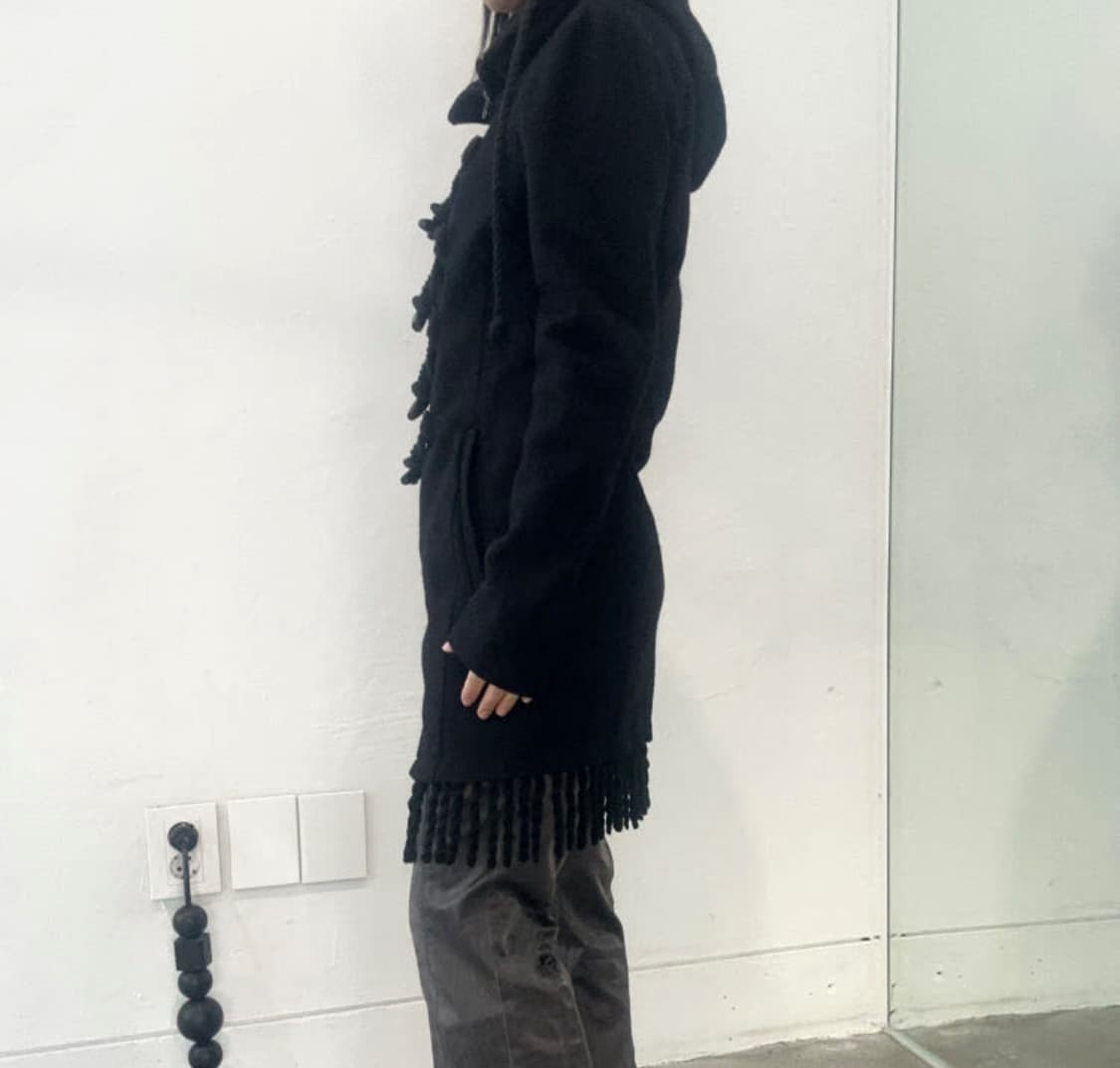 울 프린지 더플 코트 상품이미지4