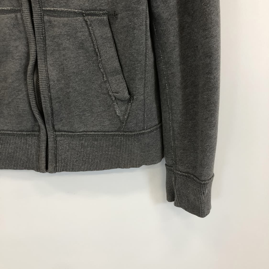 아베크롬비 Y2K 아치로고 블루 , 그레이 후드집업 M  상품이미지3