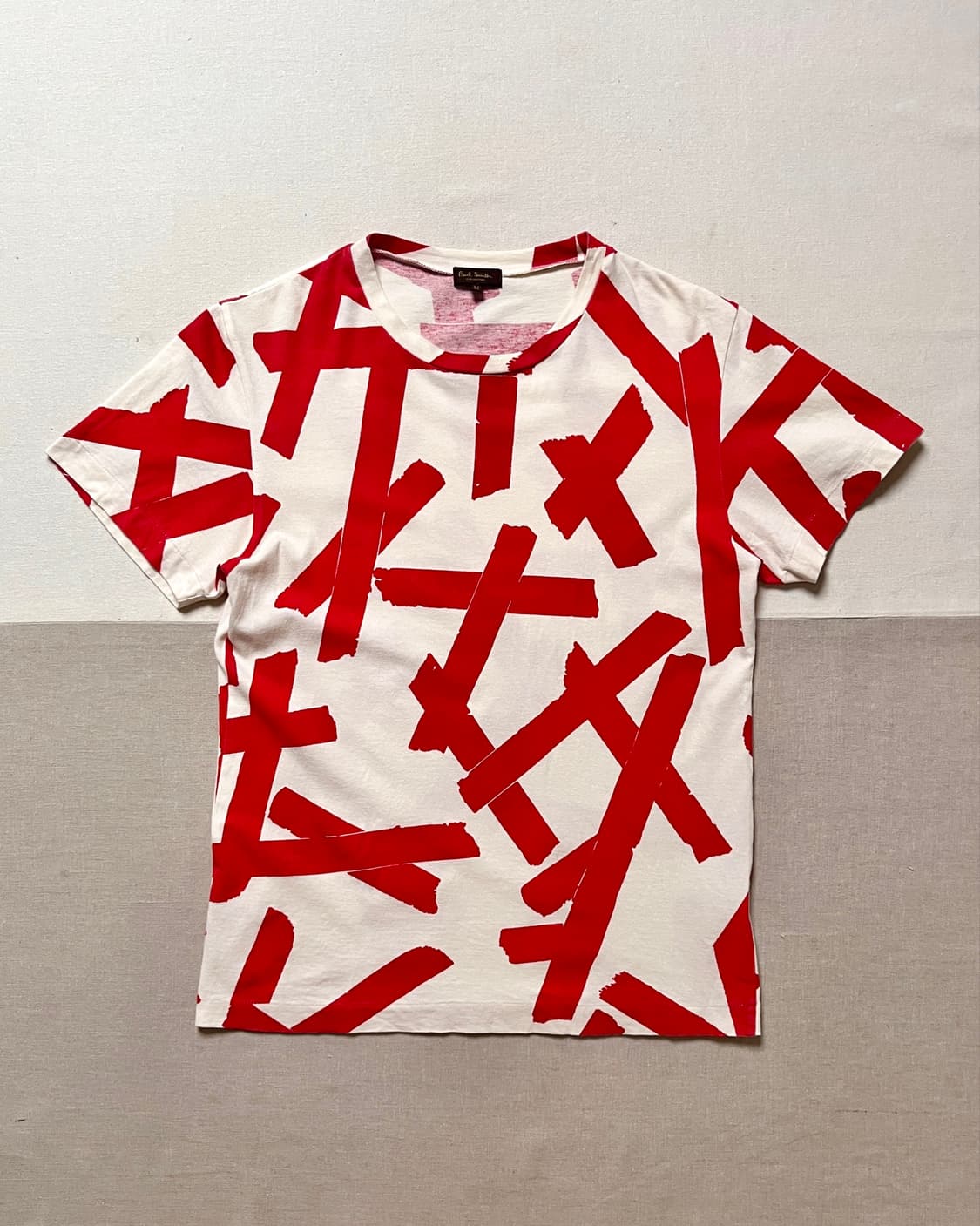 폴스미스 컬렉션 레드 브러쉬 프린트 티셔츠 paul smith 상품이미지1