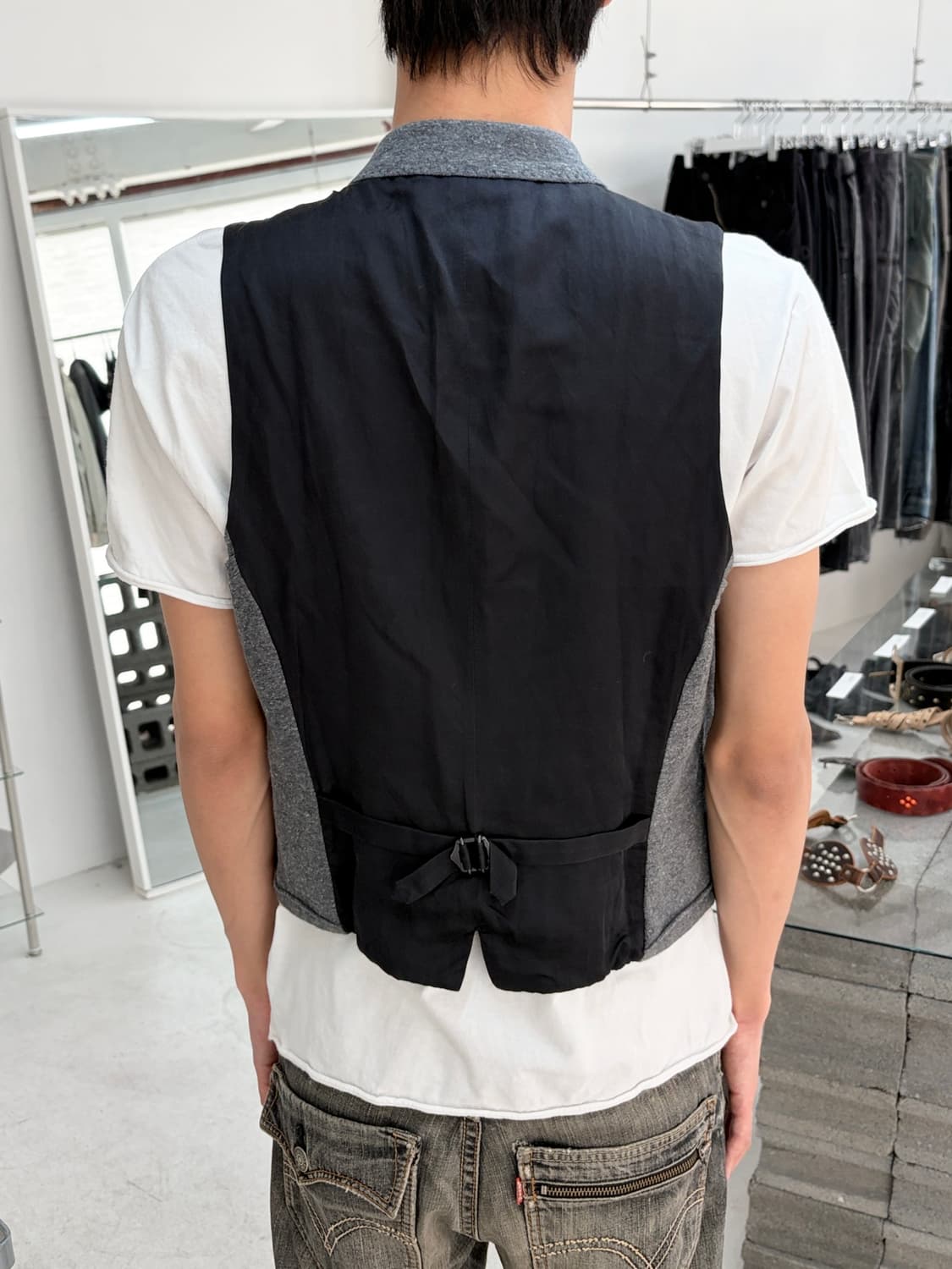 미하라 야스히로 레이어드 프린팅 베스트 상품이미지4