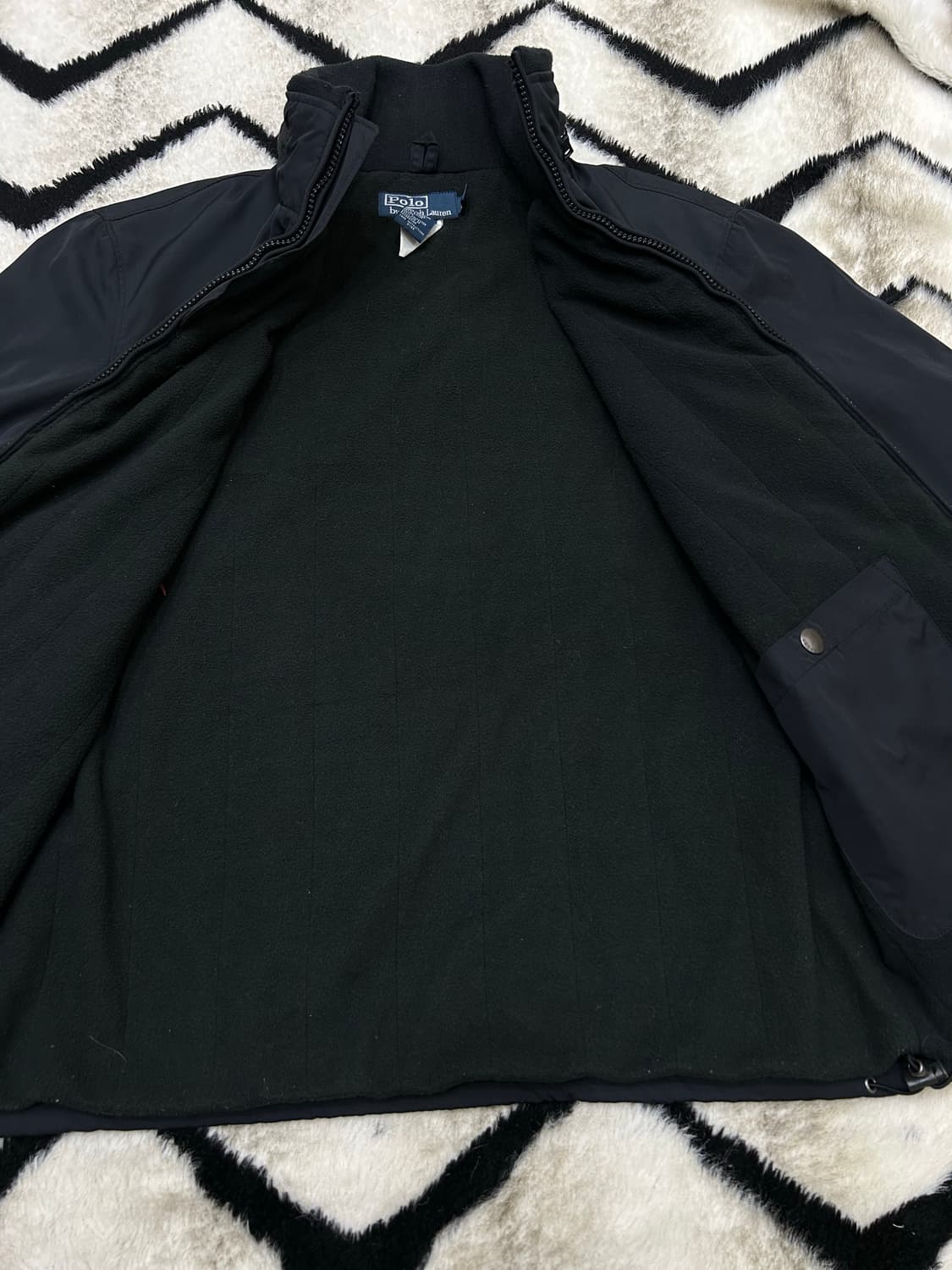 [S]폴로랄프로렌 90S 폴리쉘 자켓/블랙/기모 상품이미지4