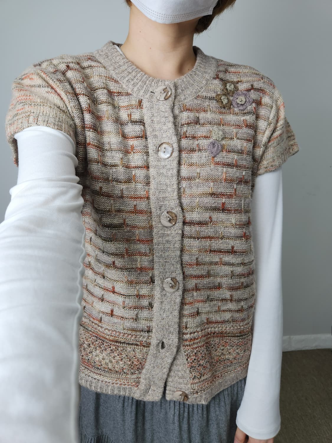 반소매 모리 니트 가디건 상품이미지2